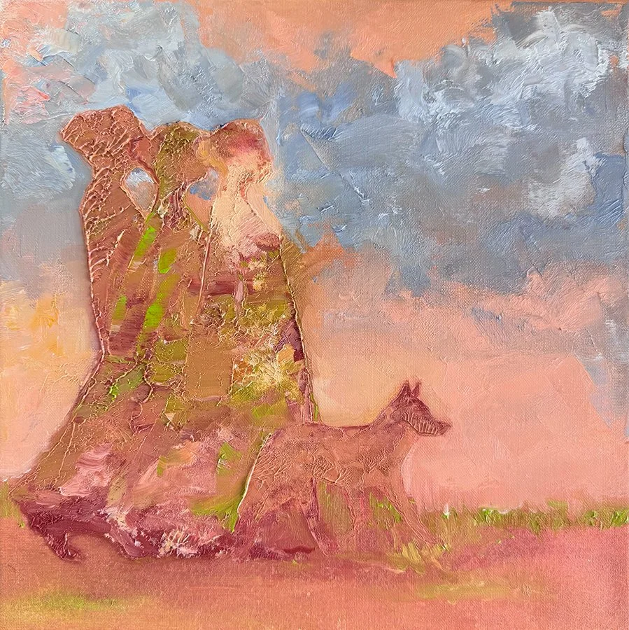 "Imagine The Possibilities" ©HG,
Oil on linen,
12 x 12 in.