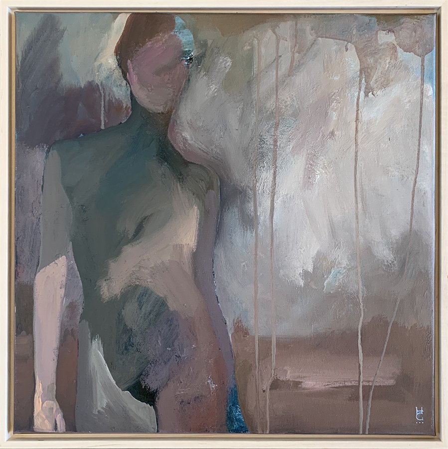 "Strive forward" ©HG (SOLD),
Oil on canvas, 16” x 16”.