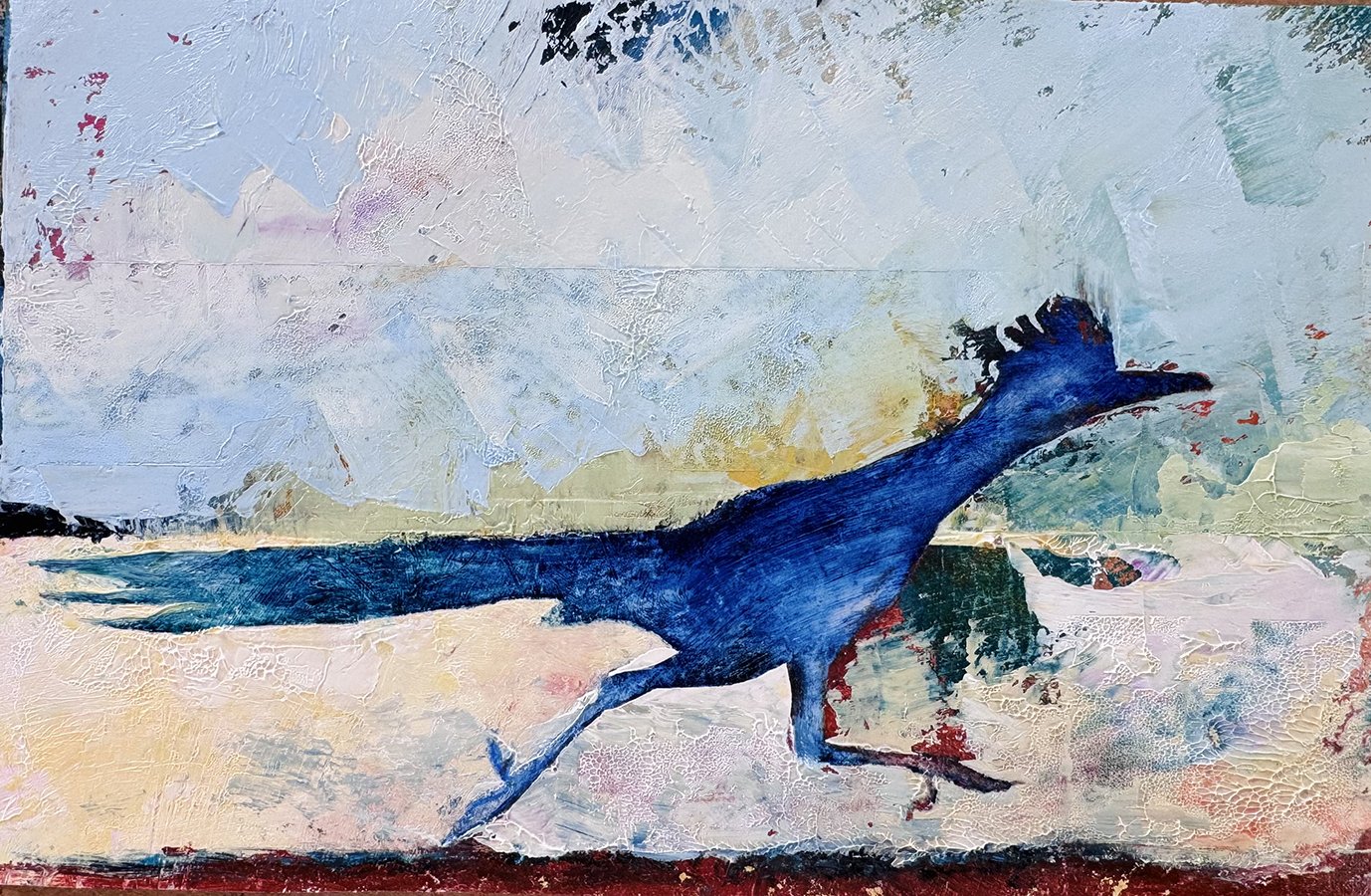 "Postcards from Somewhere ~ Day 12" ©HG, 
Oil on linen, 5.5” H x 8.5” W.
