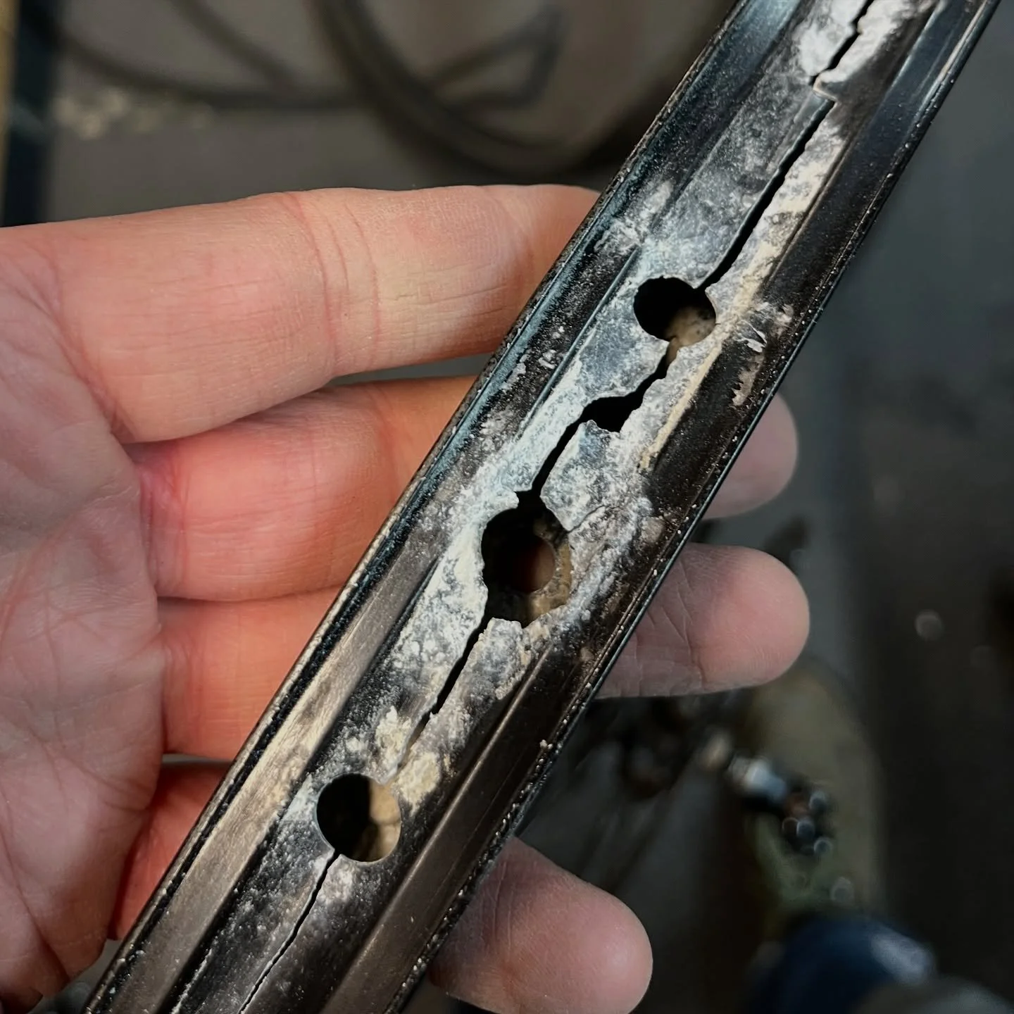 Rear wheel has seen better days I think.