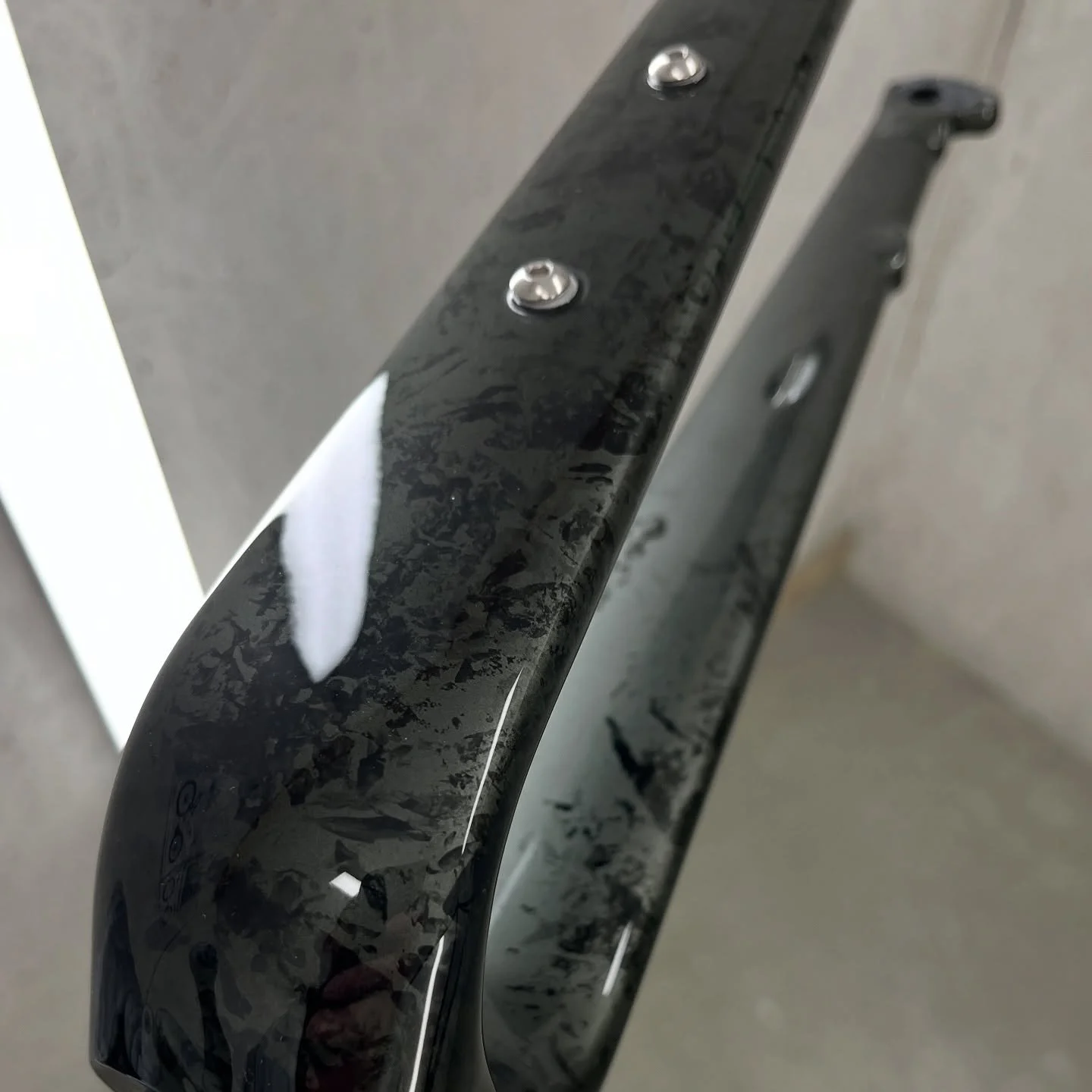 More mottling on Steve&rsquo;s gravel tourer. Not come across Gloria frames before, but they&rsquo;re nicely made and robust!