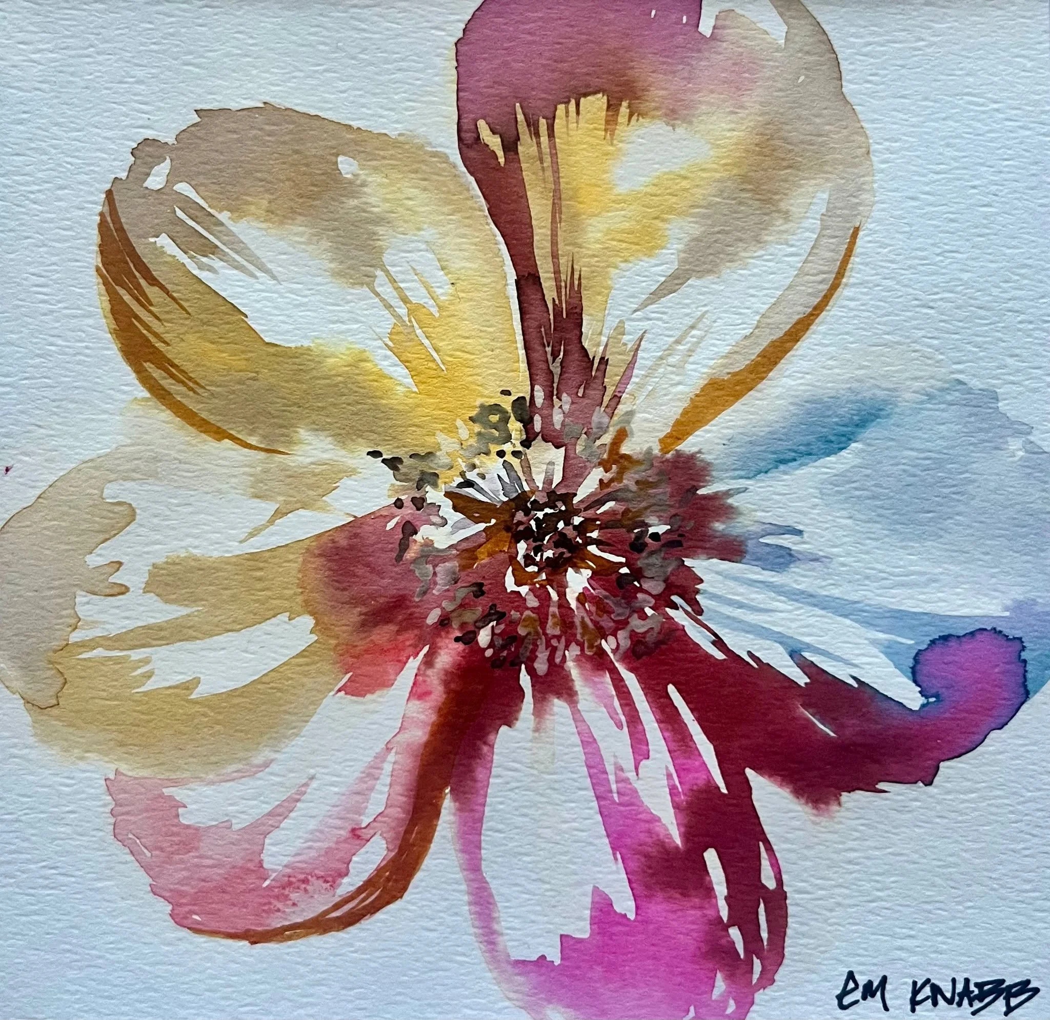 I&rsquo;m practicing restraint in the studio.

Not painting less (that's for sure).

Just trying to stop before I overwork every inch of the paper, which is not exactly my natural setting.

Less hovering. Less correcting.

More movement, more air, an