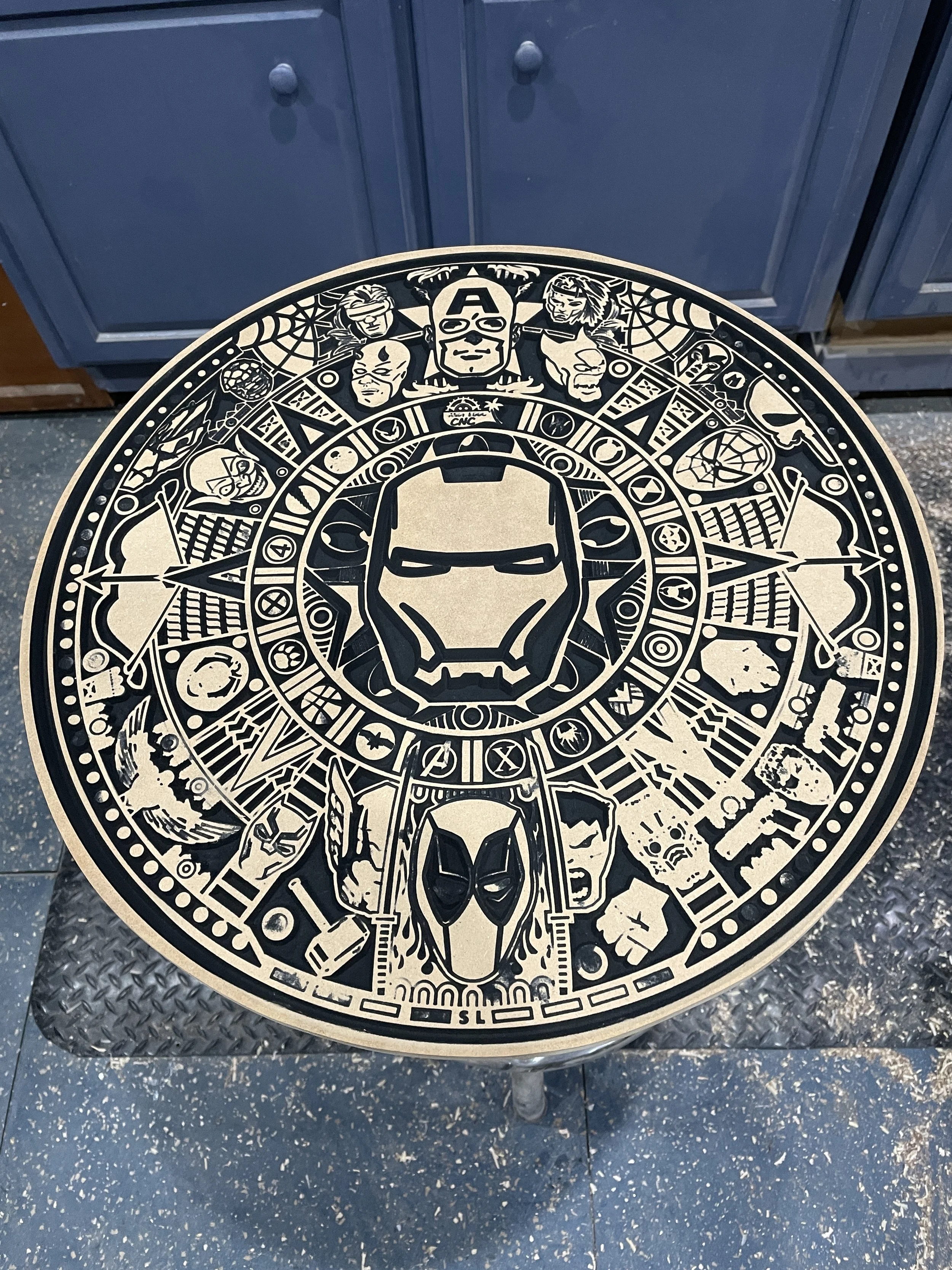 These two images were made on my CNC for my son and grandson.