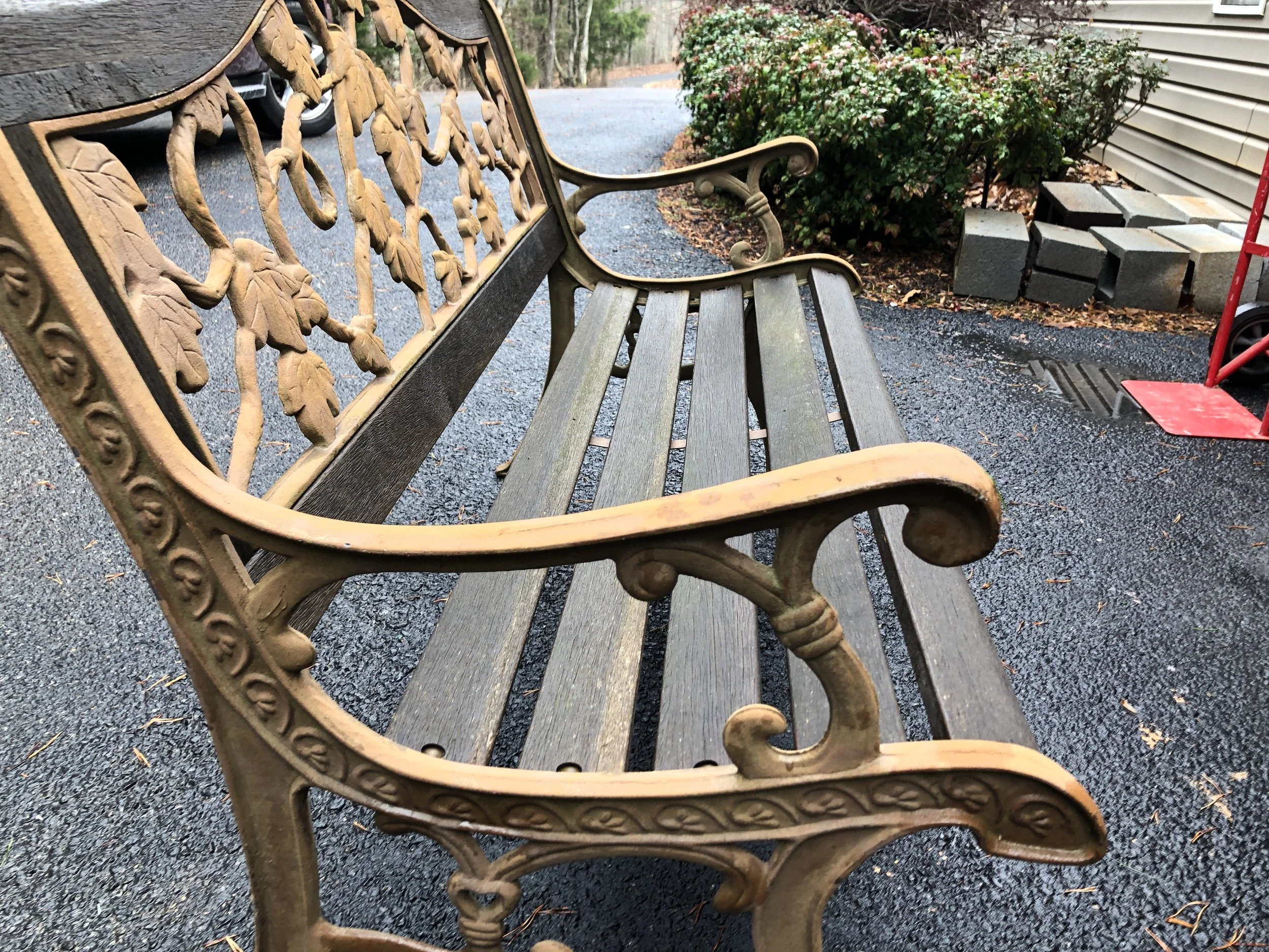 I love a good renovation project. These five benches were stripped, sandblasted, primed, painted and new stainless steel fasteners added.