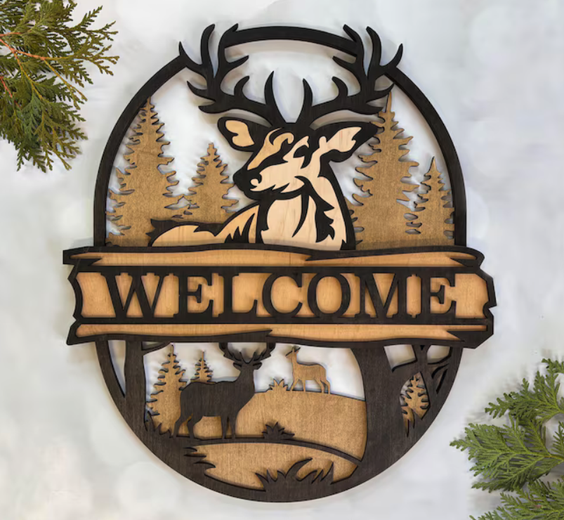 Forest Themed Welcome Sign
