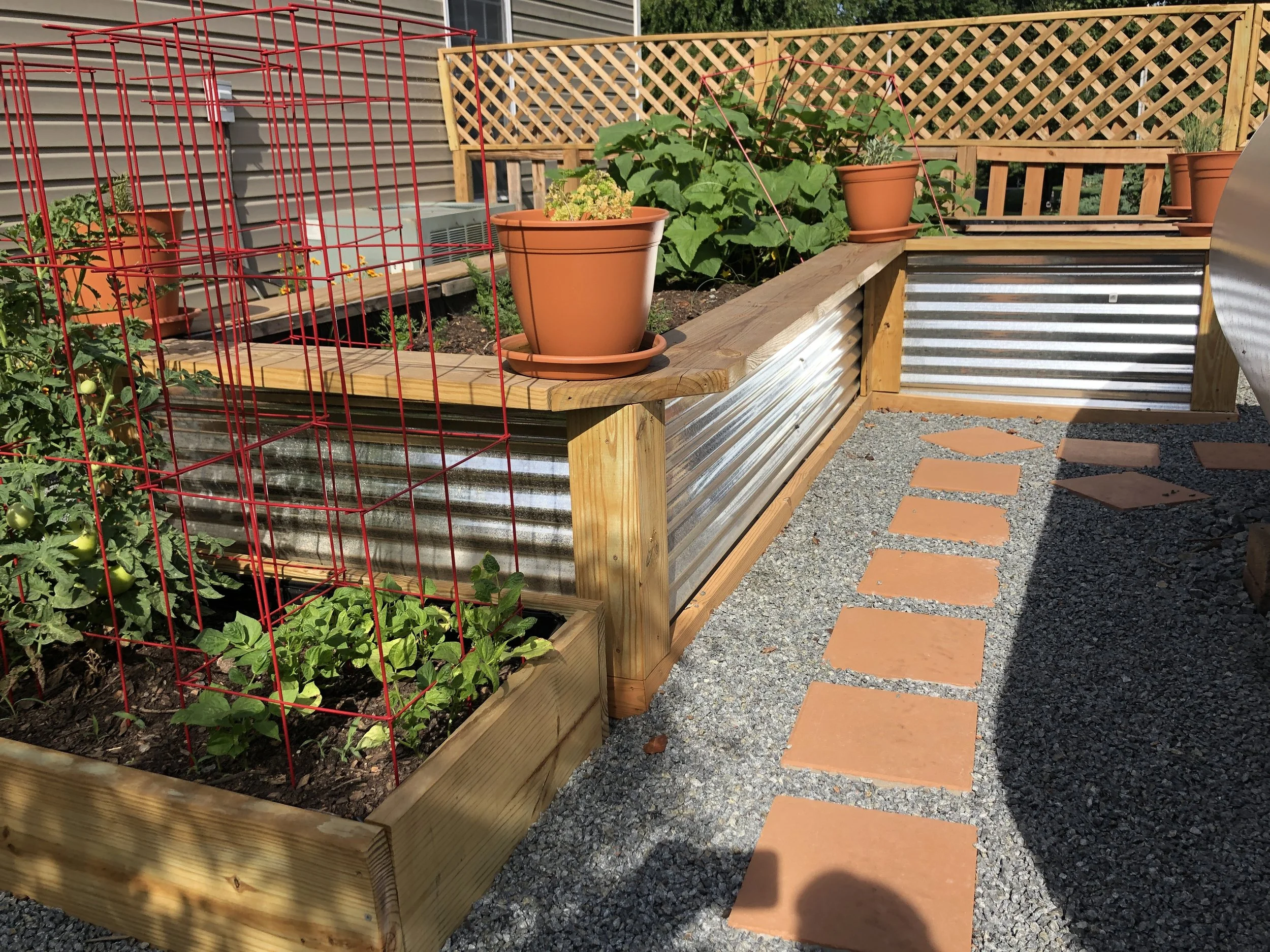 The location for this garden is best for growing.