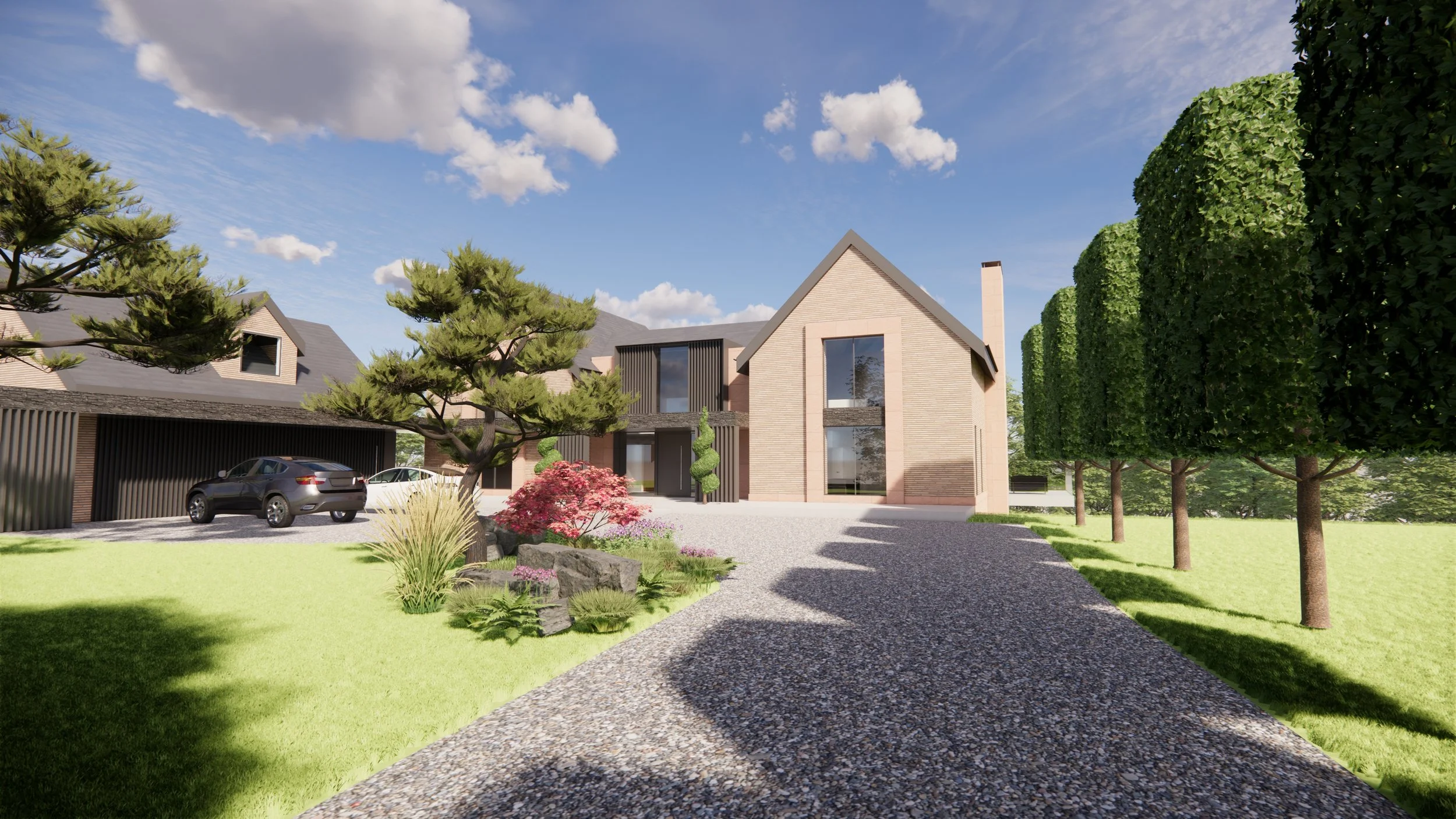 Self Build 1 - View from Drive Visualisation.jpg