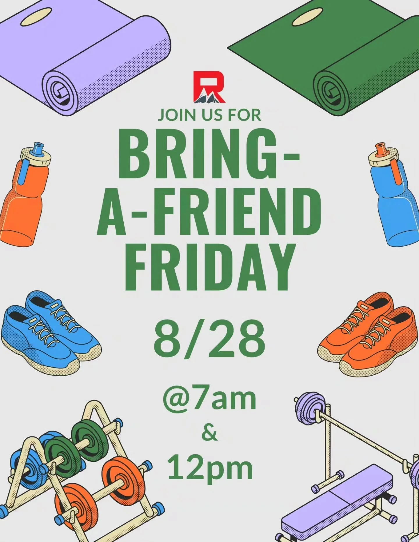 Friends Eat Free! 
One lucky friend will receive a free month... Then you'll BOTH get 50% off the next month from our referral program!
Let's face it - working out alone isn't that much fun.  Suffering is always better with a buddy.
Next Friday is yo