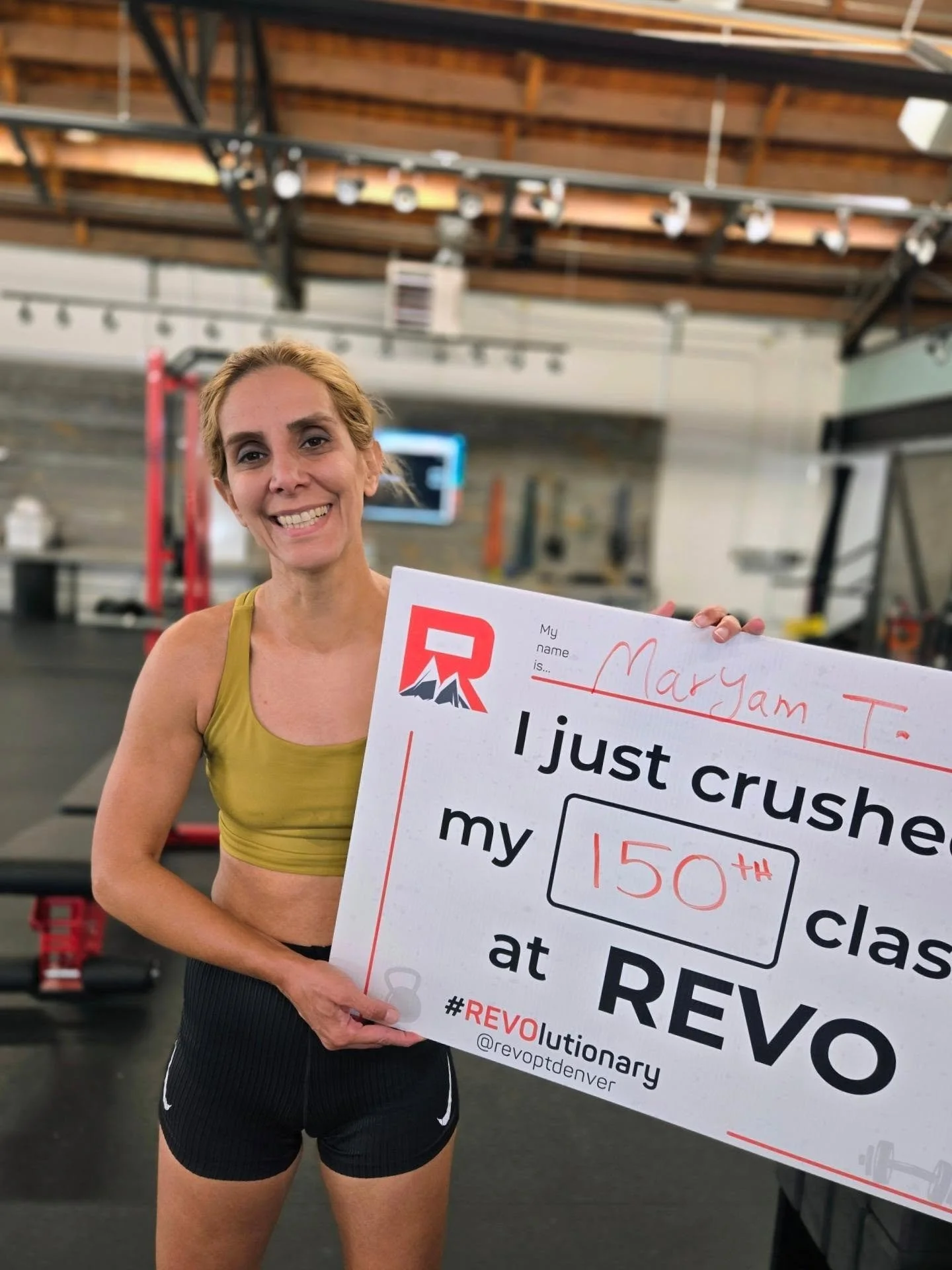 Tell em, @mammamaryam !
She just had a birthday 🎂 
She's got a PhD and 2 young kids. 
She's a hell of a runner and only getting faster 🏃🏽&zwj;♀️
And she just dusted hang snatches in her 150th class 🏋🏽&zwj;♀️
Don't tell this woman she can't do so