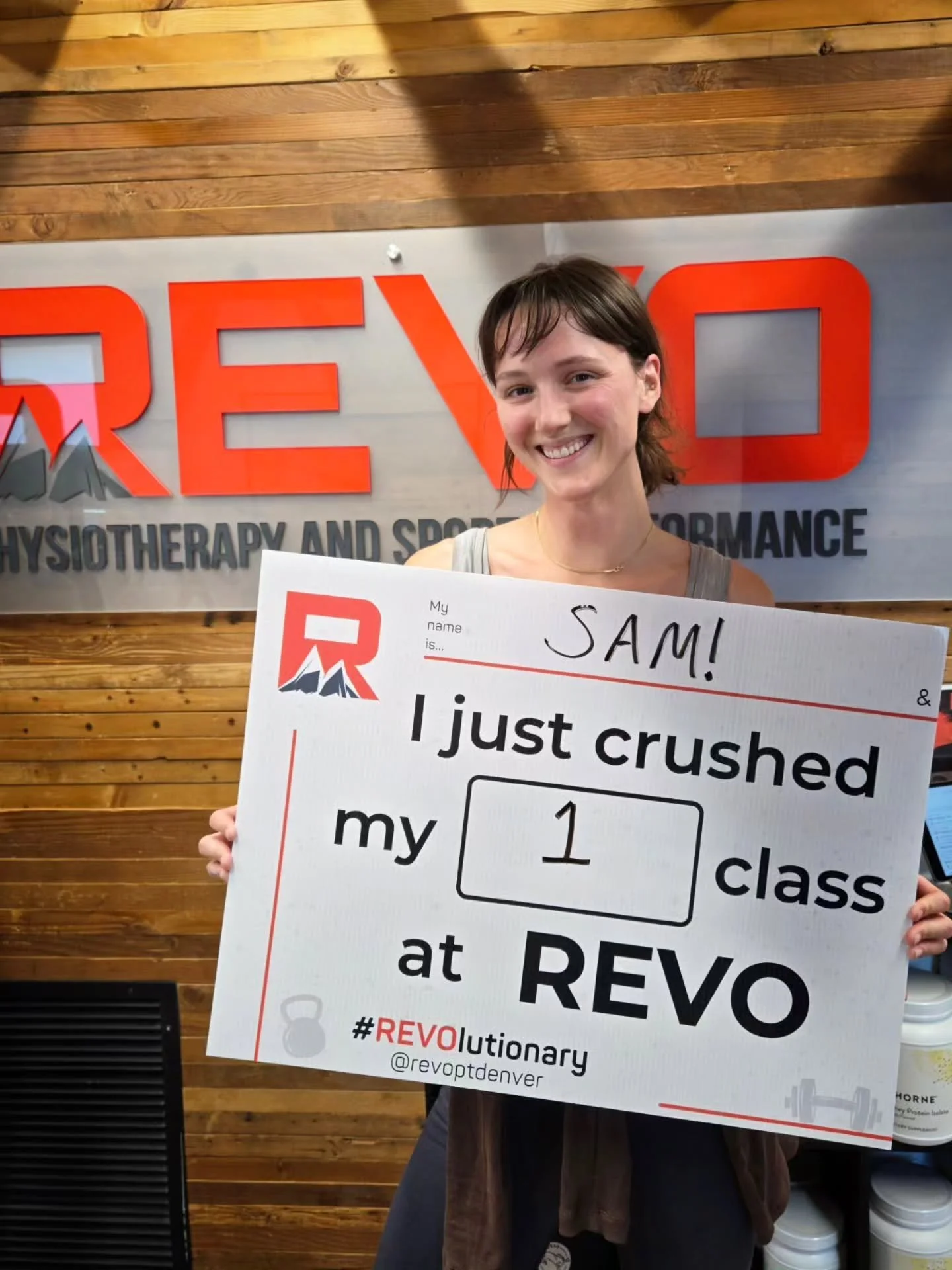 🏋🏻&zwj;♀️1st of many! 💪🏼
Welcome to Club Revo, Sam!