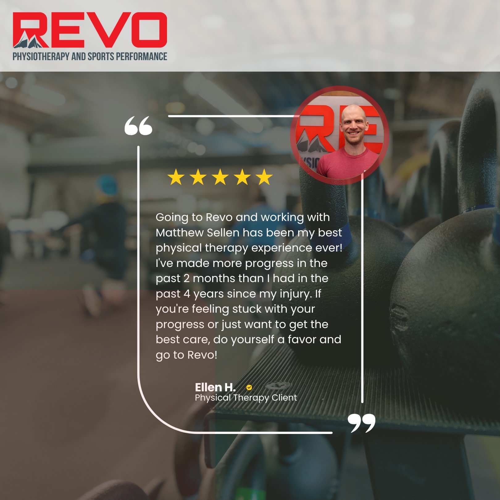 Nothing means more to us than hearing how PT helped someone get back to doing their best! 💪🏻

Come see us at REVO and let us help get you back to doing what you love.
🔥Click the link in our bio to schedule a PT Evaluation today!

#physicaltherapy 