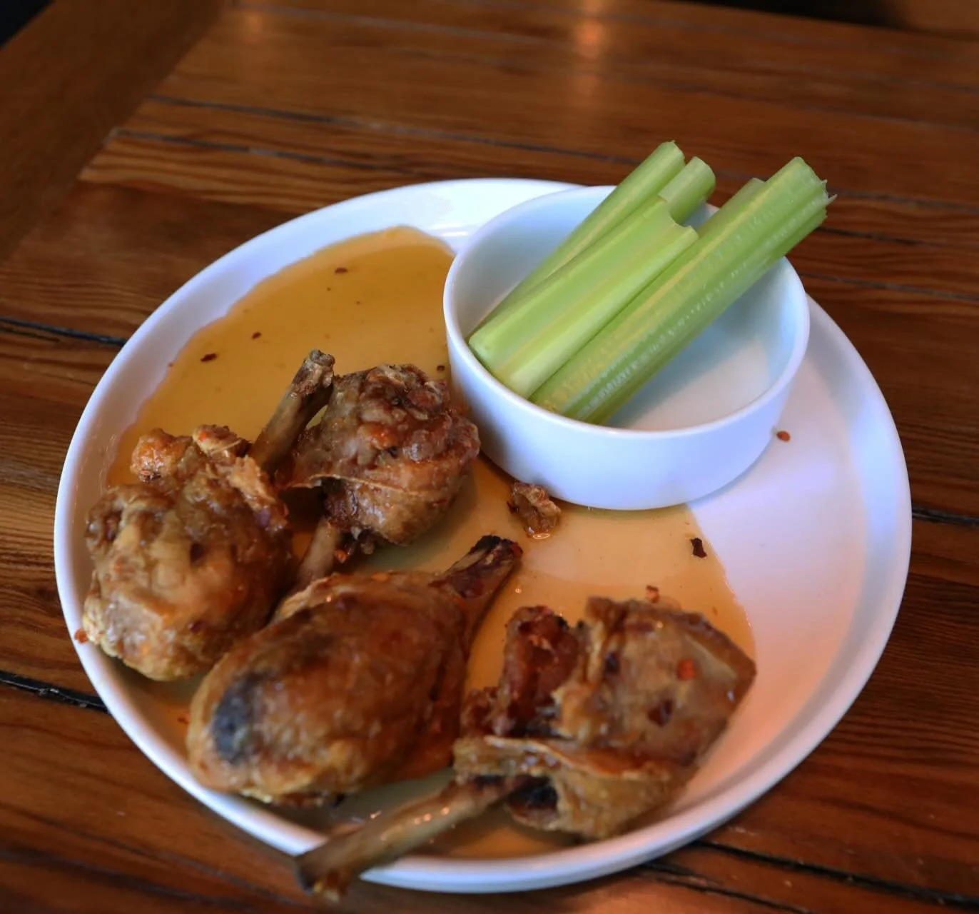 This week&rsquo;s chef&rsquo;s special: Honey garlic frenched wings with your choice of side, celery, and ranch or blue cheese. 
Great as a meal, even better when shared. 

Join us &mdash; open until 2pm daily.