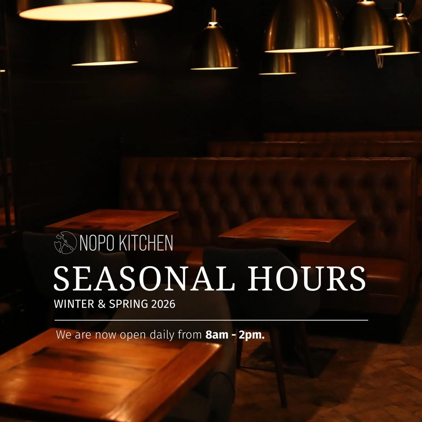 Seasonal hours are here &mdash; 
We&rsquo;re now open daily from 8am - 2pm. 
See you soon 🤍