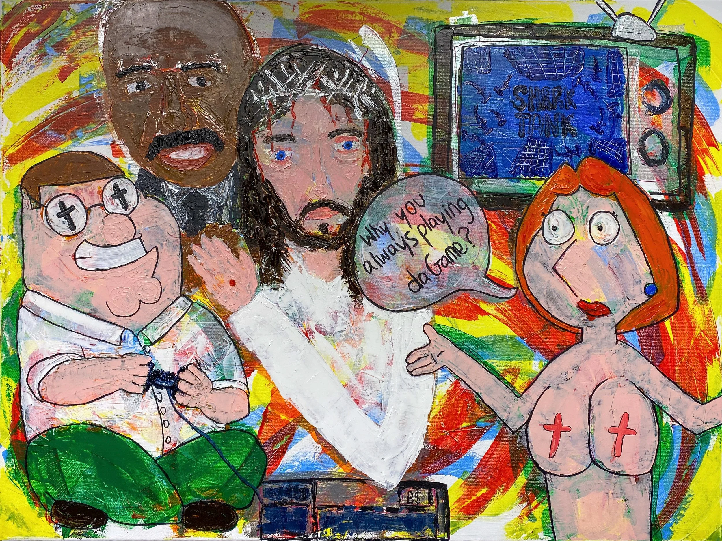 "A Collection of Childhood Memories"
2024, 40 x 30 inches
Acrylic and Oil Painting on Canvas