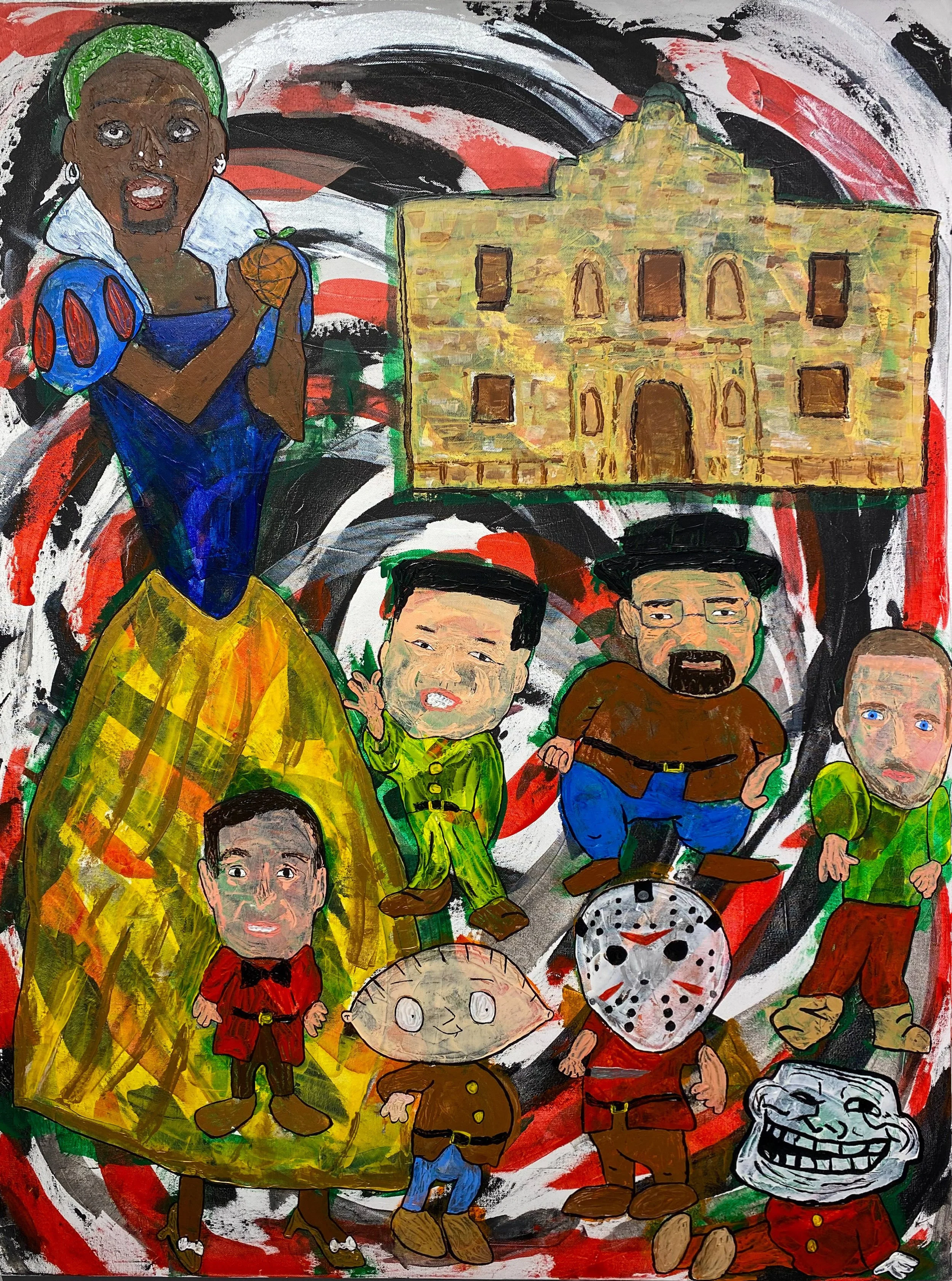 "Fantasy Basketball"
2024, 36 x 48 inches
Acrylic Painting on Canvas