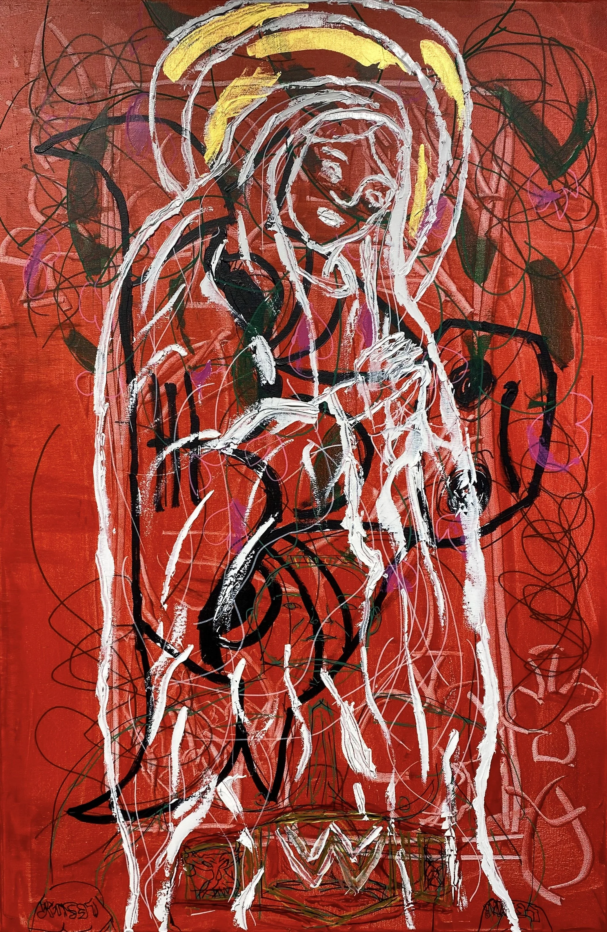 "Winning"
2024, 24 x 36 inches
Acrylic and Oil Painting on Canvas