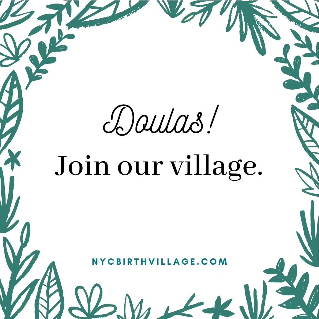 ✨ Join our village! ✨

We&rsquo;re looking for full time doulas that are:&nbsp;

-Birth or overnight doulas that have worked with 75+ families

-Doulas that offer pp days and nights that have worked with 5+ families and are certified or working on ce