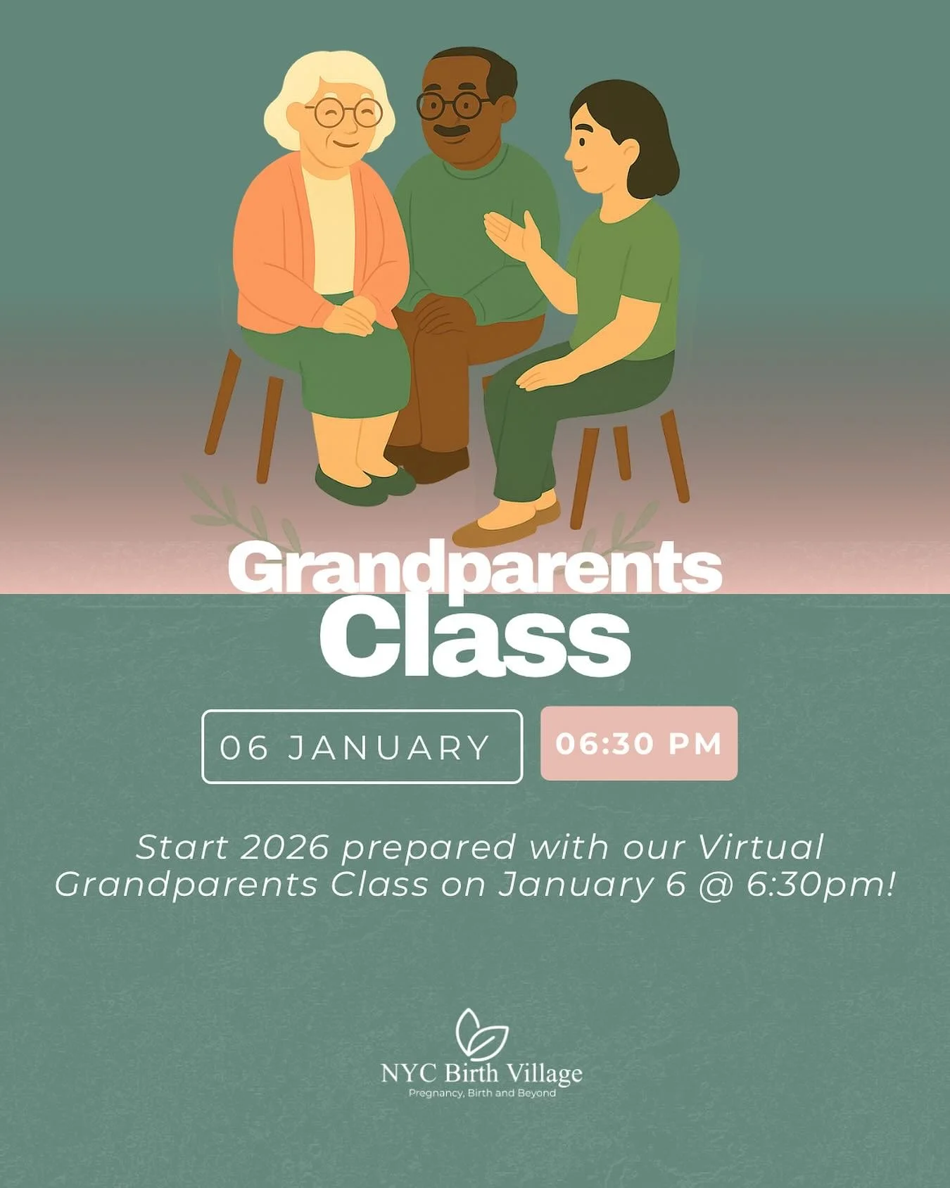 Ring in the New Year with confidence and support for your growing family! ✨

 Our next Grandparents Class is happening on January 6, 2026 @ 6:30pm and it is the perfect way to prepare the special grandparents and loved ones in your life to help with 