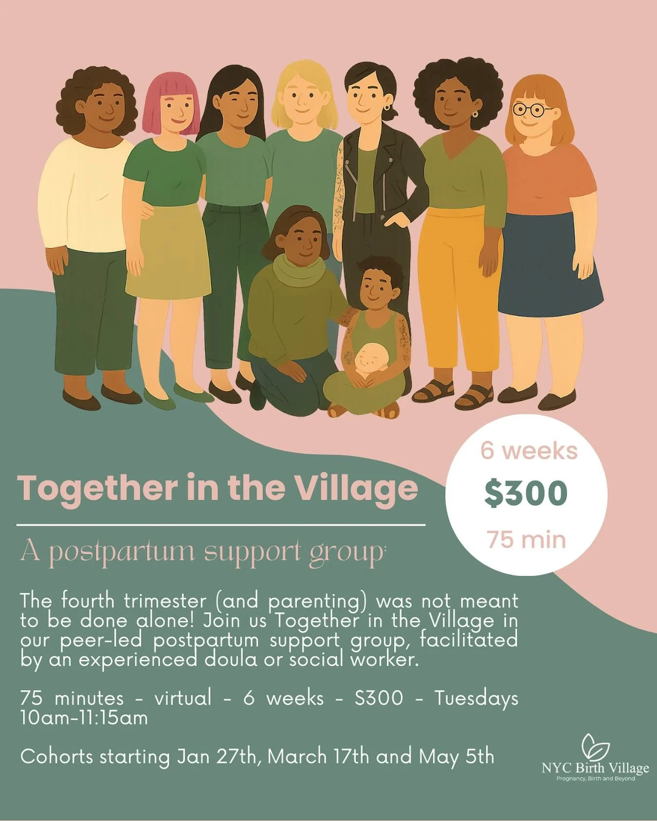 Discuss all things new parenting from feeding to sleep to relationship dynamics and leaving the fourth trimester! ✨

Talk to other people who are going through similar things. Maybe even make some new friends! 

#postpartumsupport #postpartumperiod #