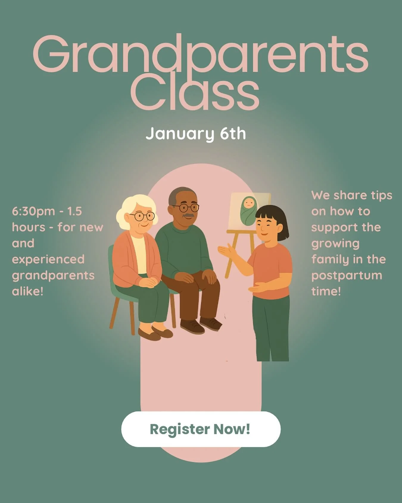 Give the gift of evidence based information to help grandparents best support their kids becoming parents! ✨

This virtual class is designed to provide helpful strategies and information to expecting grandparents. 

#grandparentsclass #grandparents #