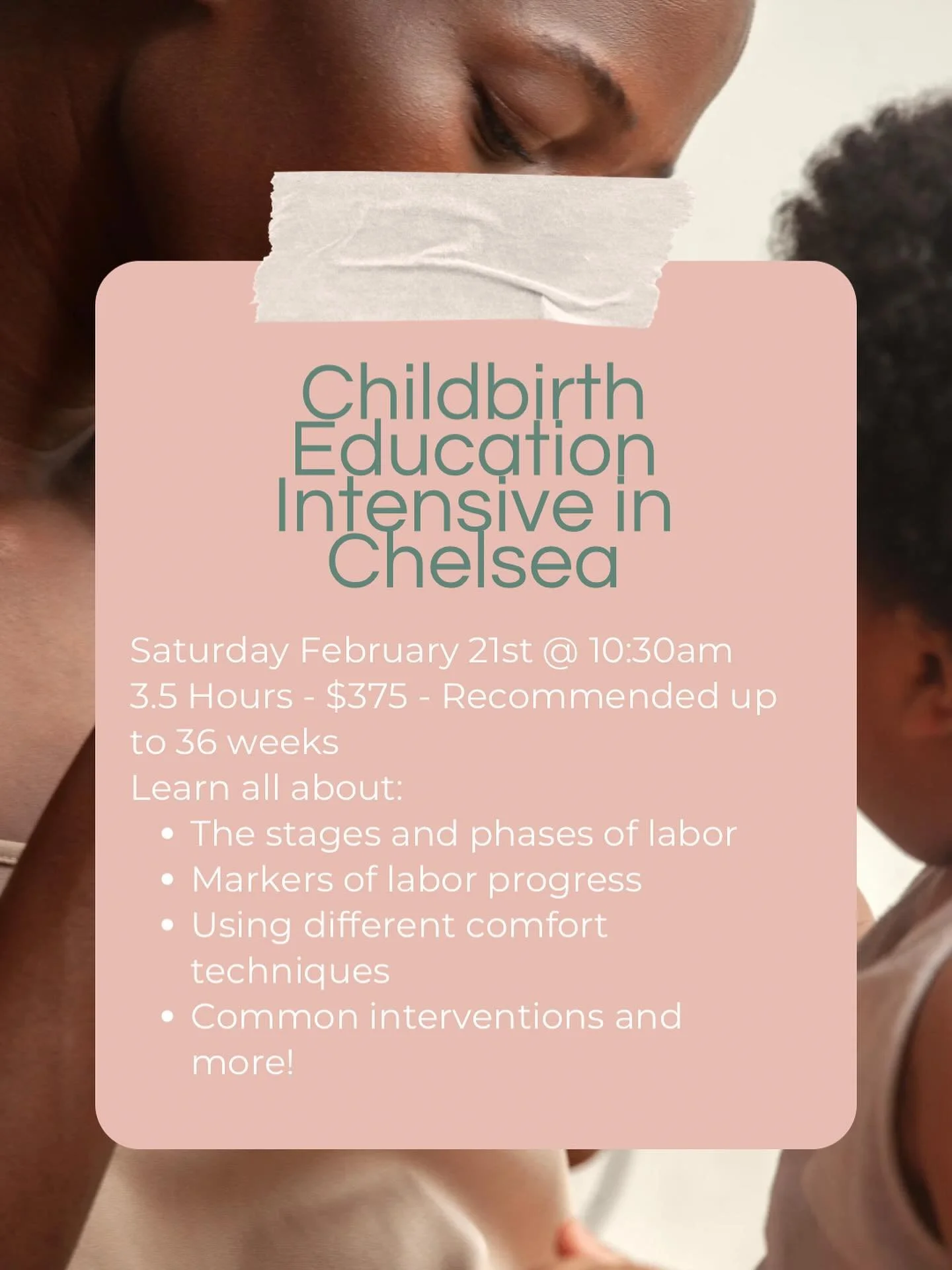 Come join us in Chelsea for our Childbirth Education Class where you can meet other pregnant folks and learn about labor and how to embrace your birth bubble! ✨

#labor #childbirtheducation #childbirth #cbe #birth #birthdoula #nycbirthvillage #birthd