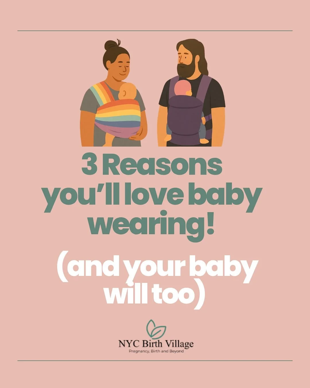 Baby wearing is an excellent way to  keep your newborn calm and relaxed while getting your hands-free from nap traps! ✨

It provides co-regulation for the parent and baby. It&rsquo;s an all around great way to keep your baby supported and calm in the