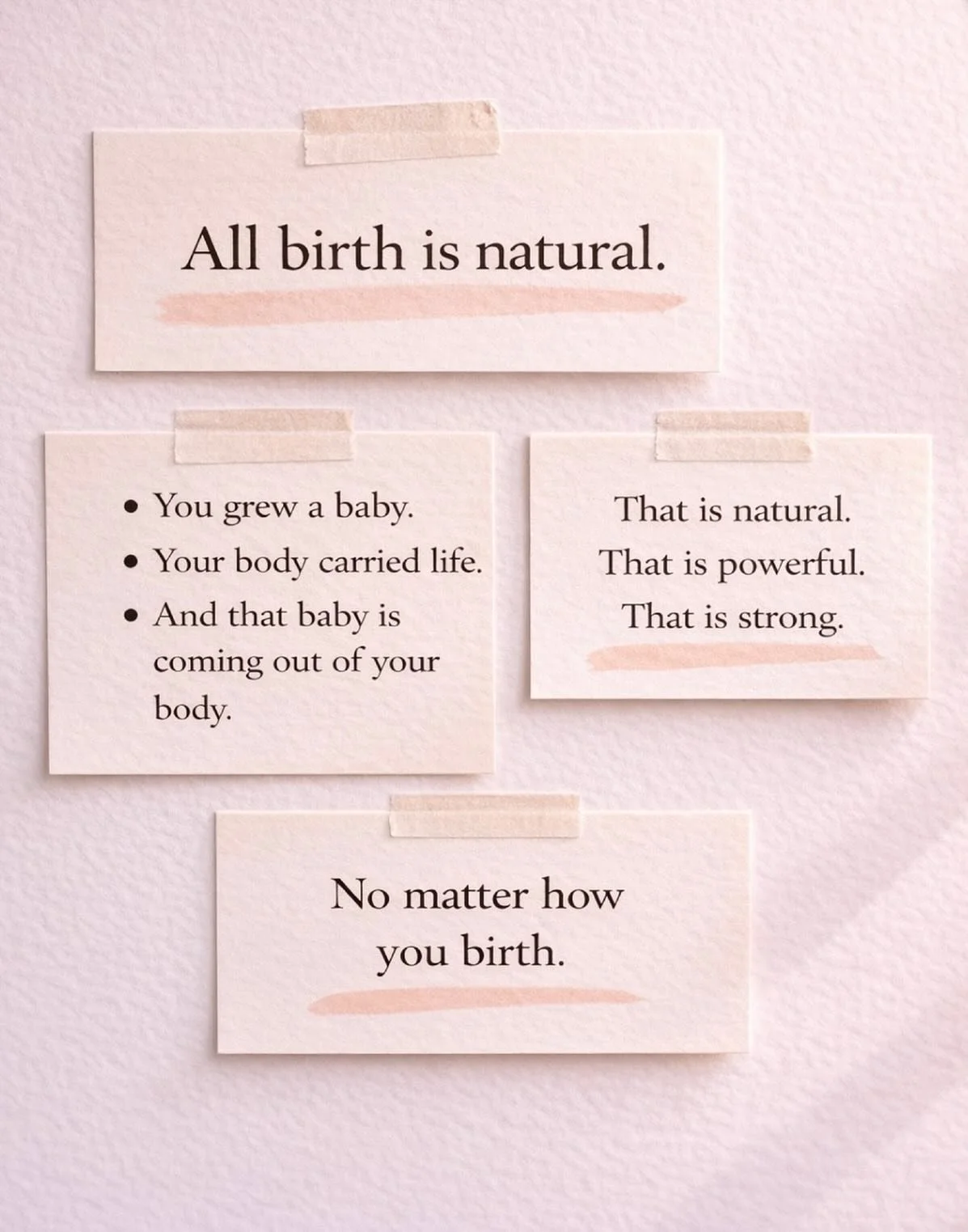 Birth is not a competition. 🤰🏻
It&rsquo;s a transformation. ✨

However your baby arrives: medicated, unmedicated, cesarean, induced, it counts.
All birth is natural.

#nycbirthvillage #birth #labor #birthdoula #birthingperson #nycparenting #pregnan