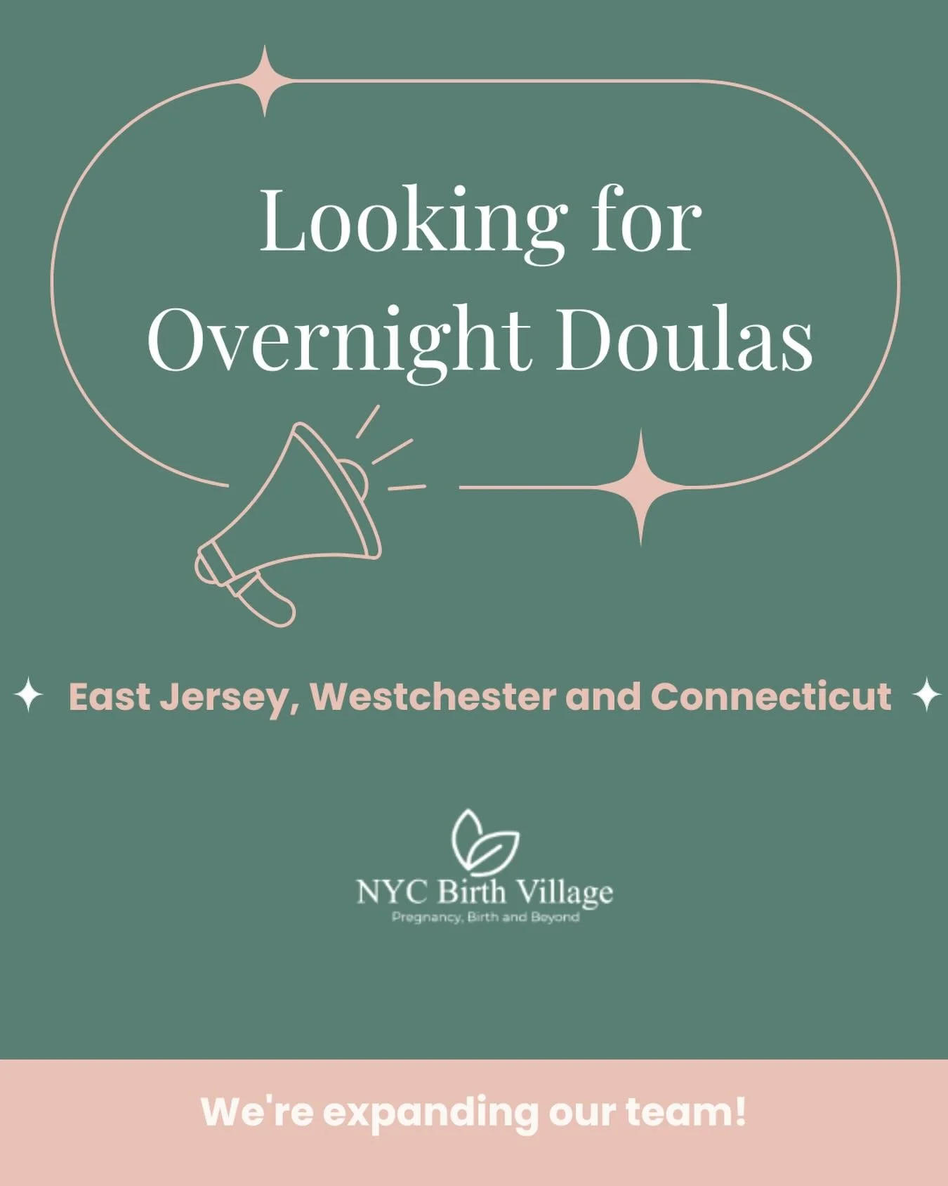 We are looking for Overnight Postpartum Doulas to join our team! ✨

If you service East Jersey, Westchester or Connecticut, and you are passionate about getting families the rest they deserve, head to our link in bio to apply to join our doula referr
