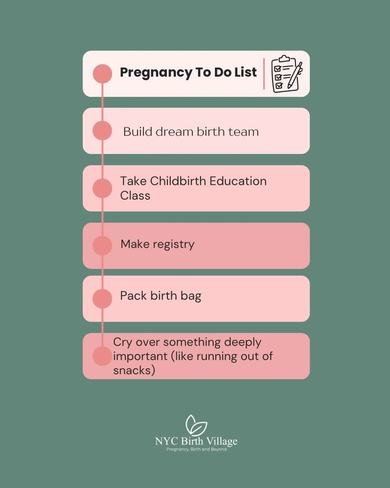 Connect with NYC Birth Village ✔️✨

In birth, let&rsquo;s plan for the things we CAN plan! Start by building your dream birth and postpartum team with us today! 🫶🏻

#pregnancy #todolist #prenatalmassage #dreamteam #birthteam birthdoula postpartumdo