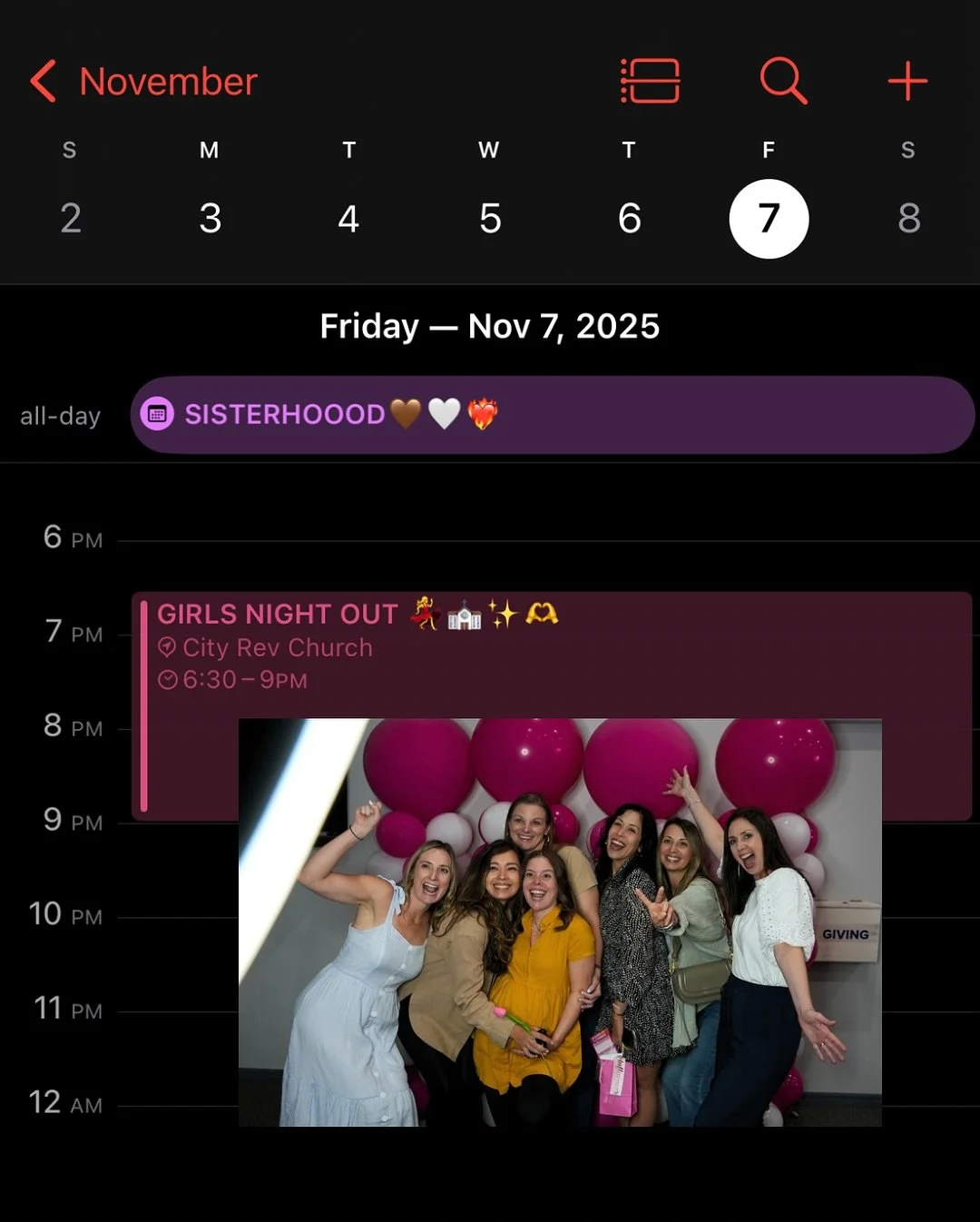 ✨ Friday night plans = locked in!
Girls Night Out ➡️ This Friday 🙌
Worship, community, food trucks, and all the good vibes &mdash; you don&rsquo;t want to miss it 💕
🗓 Friday, Nov 7 | 7&ndash;9 PM | West Pines Campus
Doors open at 6:30pm!