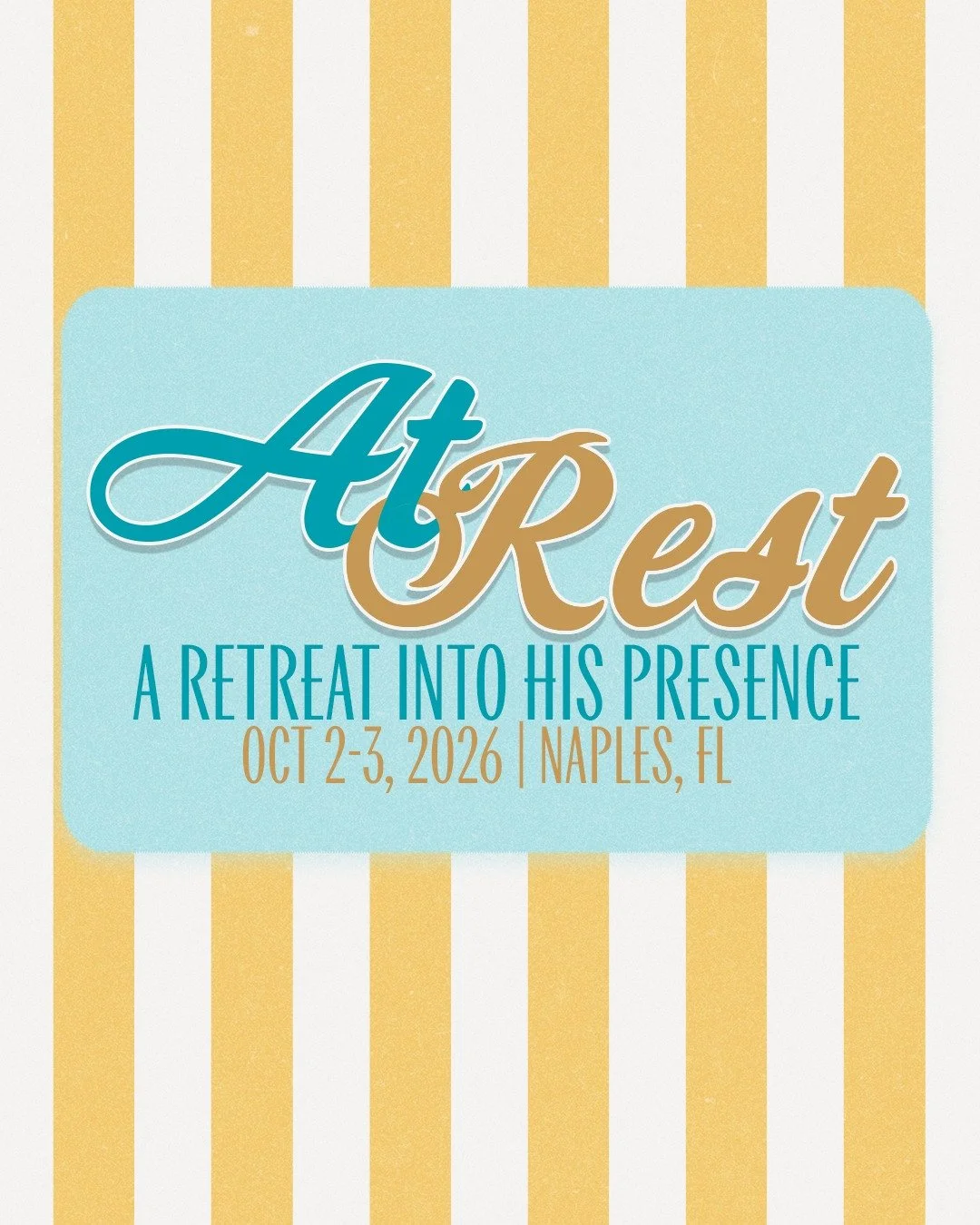 City Rev Women! Step into sacred rest this fall. At Rest: A Retreat into His Presence is happening Oct 2&ndash;3 in Naples, Florida. Join us this fall as we make space to pause and be renewed.☀️⛱️

Registration: 
Regular pricing: Right On Time Ladies