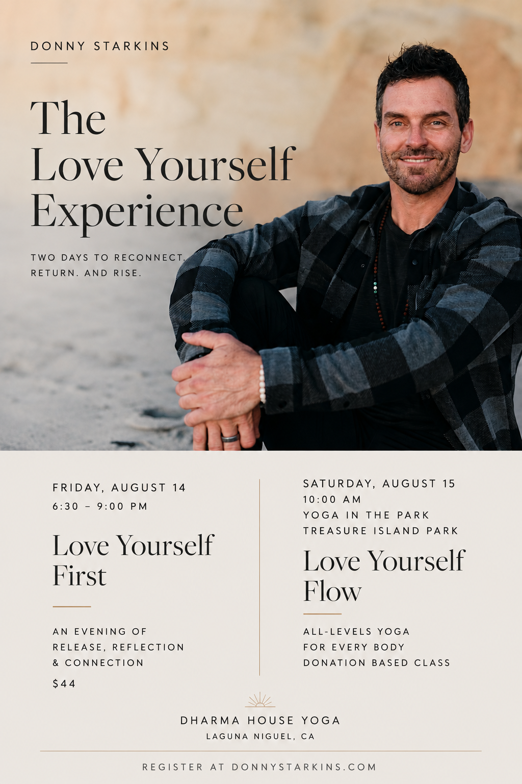 The Love Yourself Experience at Dharma House Yoga - Laguna Nigel