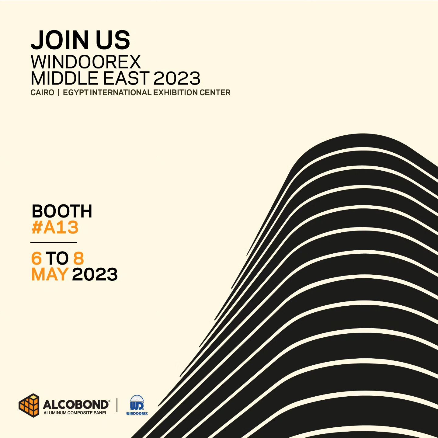 Come and join us at the upcoming 2023 Windoorex Exhibition in Cairo! 

Our team will be there to greet you, discuss our processes, and showcase our range of products.

#Windoorex #Windoorex2023 #Facade #FacadeExhibition #Alcobond