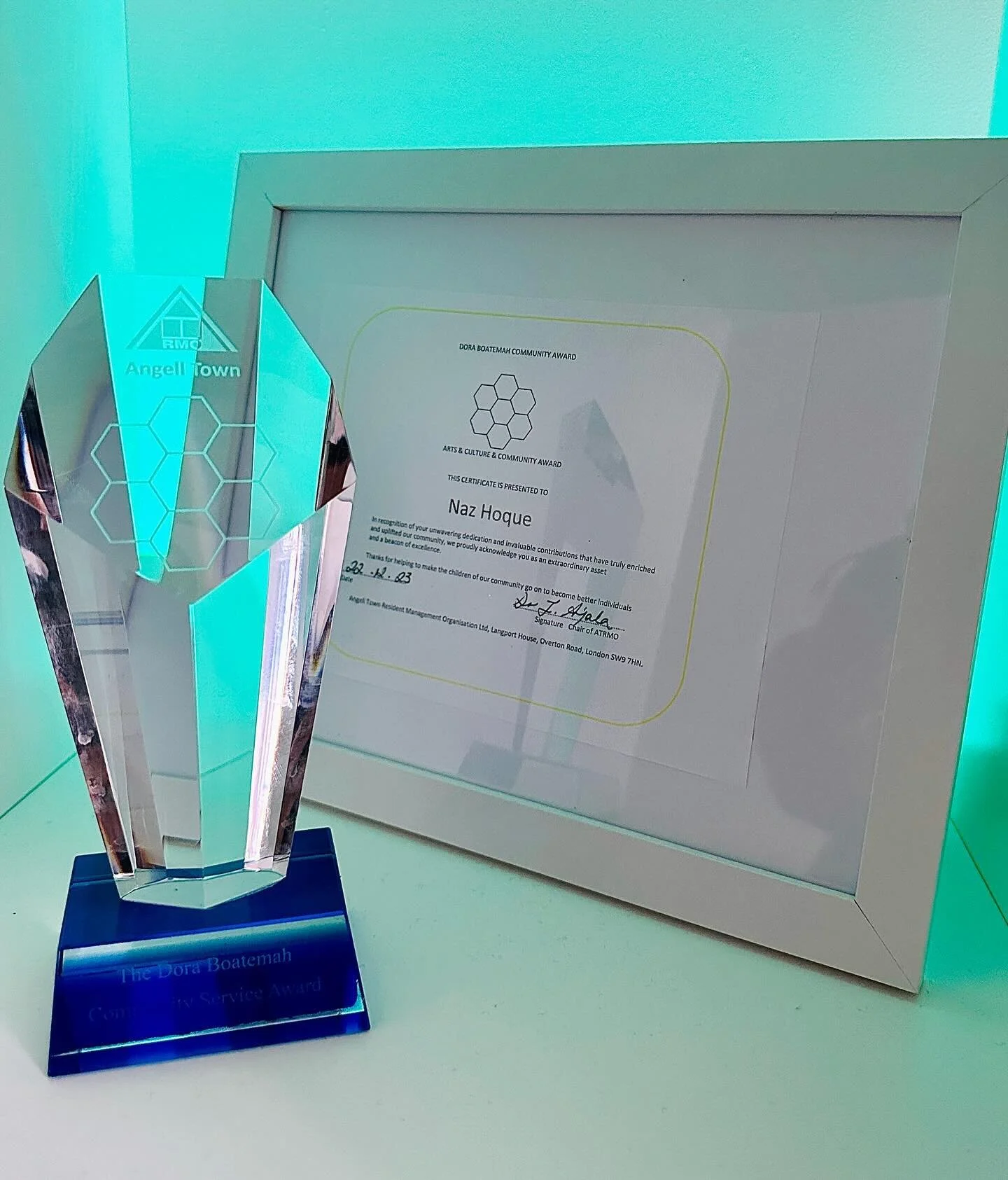 Thrilled to share the exciting news that I recently received The Dora Boatemah Community Service Award in Angell Town, my hometown!

It&rsquo;s an incredible feeling to be recognised for my efforts. I am truly grateful for the support and votes that 