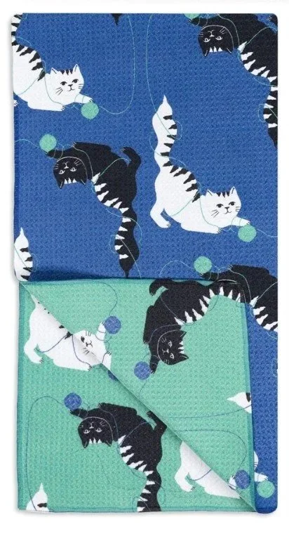 6672-2613 Meow Mischief Vibe Recycled Towel 18x30