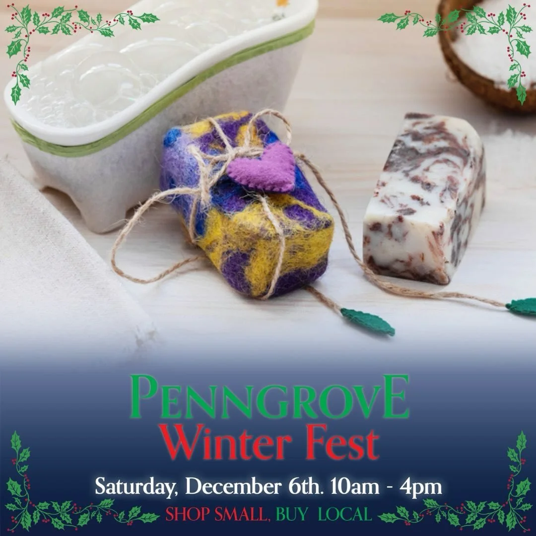 🧶✨ Wool Soap Felting with Soap Cauldron! ✨🧶
Join us at Winterfest for a cozy, hands-on craft: Wool Soap Felting &mdash; free for all ages!
 
Create a beautifully felted soap bar using soft wool roving and our artisan Three Sisters Apothecary bars. 