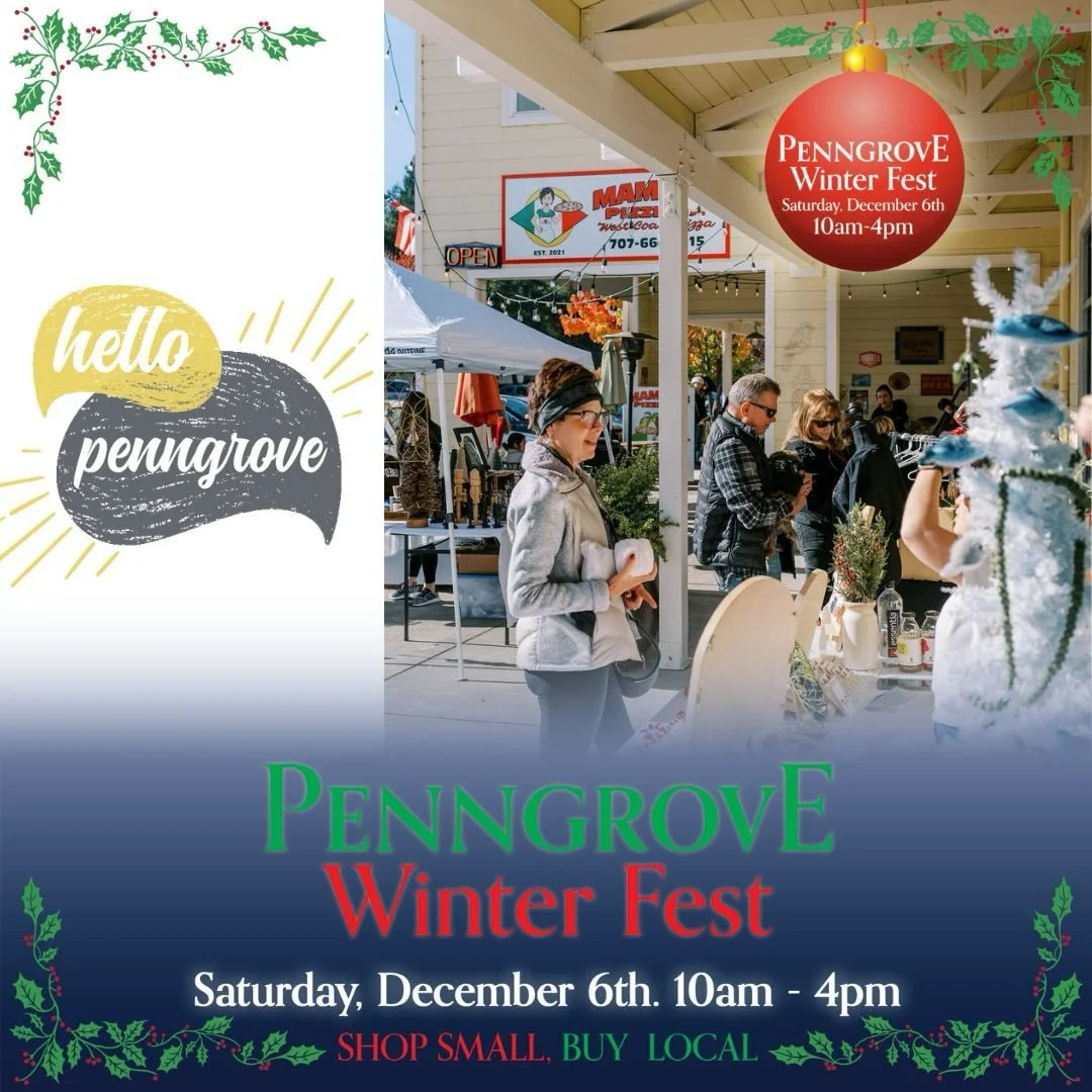 🌲✨ Hello Penngrove &mdash; Outdoor Market at Winterfest! ✨🌲

Join Hello Penngrove this Winterfest for a festive outdoor market filled with local makers, unique finds, seasonal treats, and small-town cheer.
 
Wander through the booths, discover hand