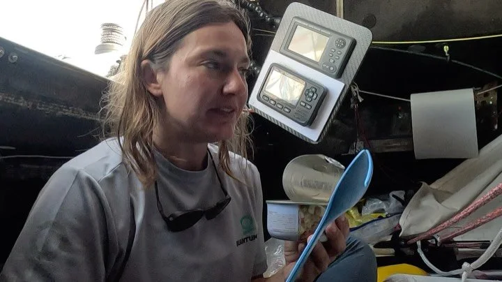 [🇺🇸] Mini Transat &mdash; Part 3: Highway to the Canaries

I left Peniche on Tuesday afternoon, as soon as the wind and waves had finally calmed after the storm.
Leaving the Portuguese coast at sunset was pure magic &mdash; the whole sky glowing go