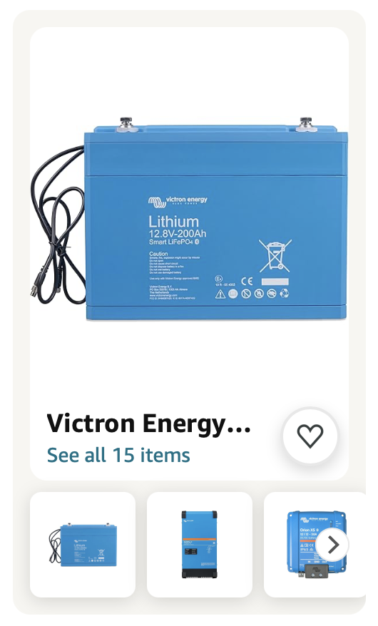 Blue lithium battery with black cables and printed labels, used for energy storage or power applications.