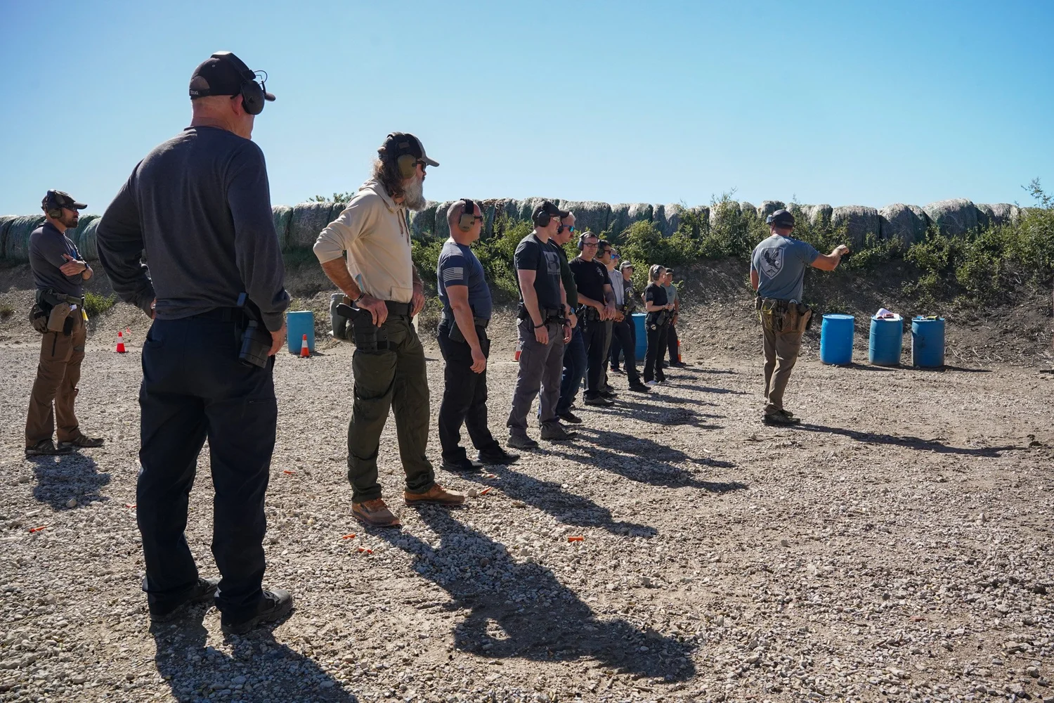 Richardson Police Department officers on the firing line at Rooftop Shooting Range