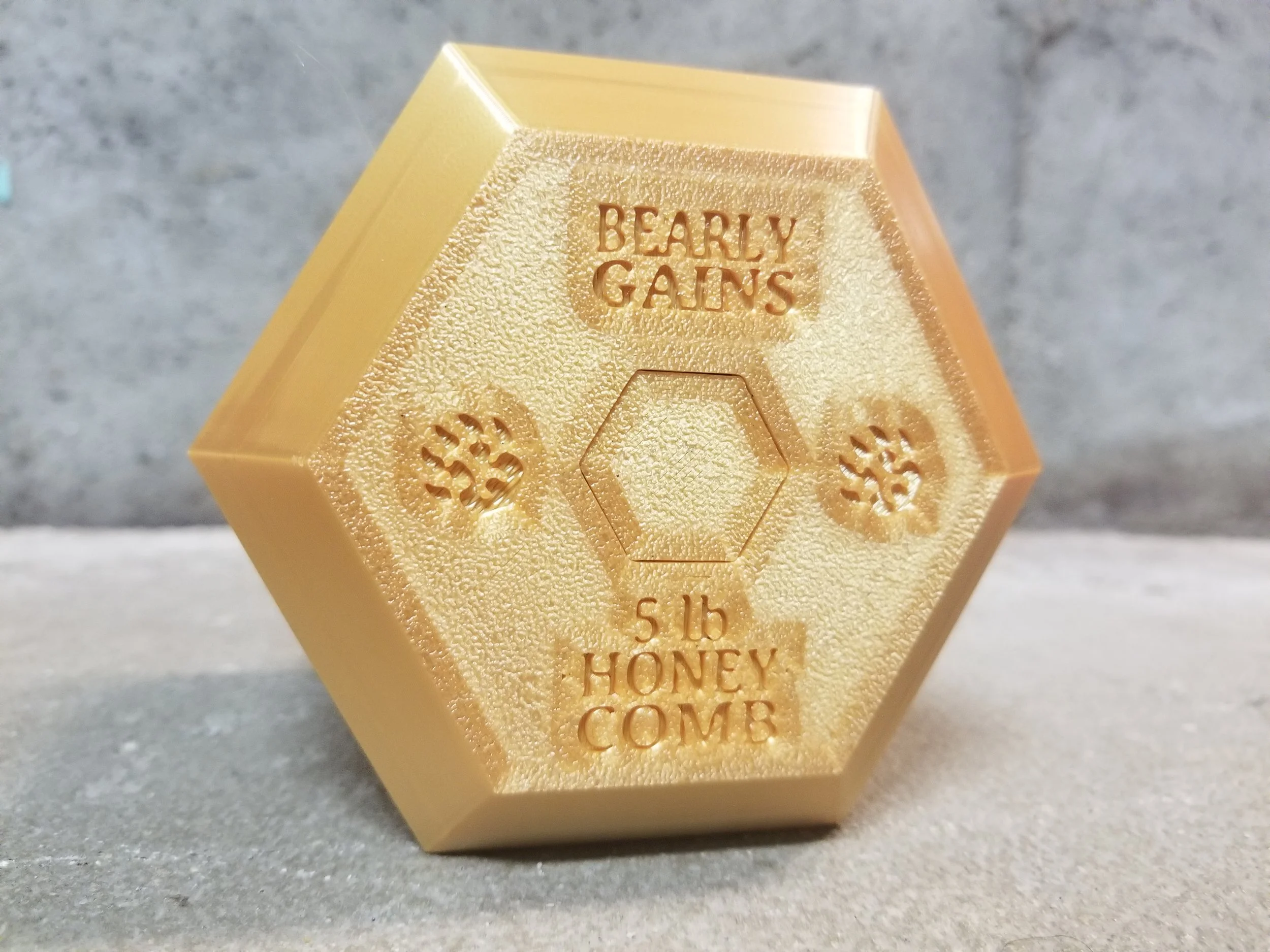 Bearly Gains 5 lb. Bearyl Weight STL File