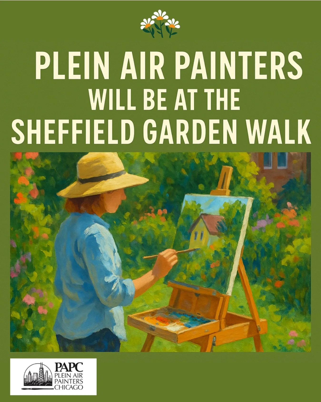 We are excited to welcome back Plein Air Painters to the Sheffield Garden Walk!

Painters will be out front of some of the homes on the garden walk painting the beautiful scenery.

Painters will also showcase their paintings on the lawn at St. Vincen