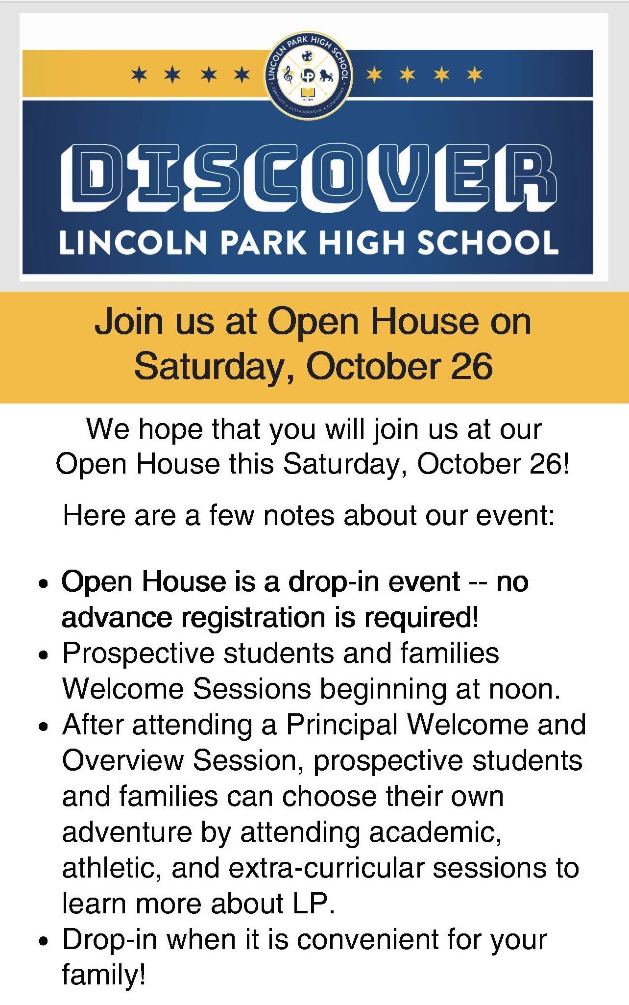 Lincoln Park High School Open House