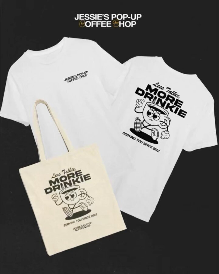 🚨new merch alert 🚨 

Last week, the &ldquo;Less Talkie, More Drinkie&rdquo; t-shirt was launched at my pop-up, and now I&rsquo;m excited to add a tote bag to the collection. 

Click the link in my bio to check out the shop!

Event t-shirts printed 