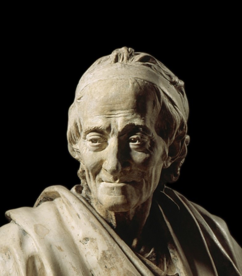 Detail of Seated Voltaire (LACMA)