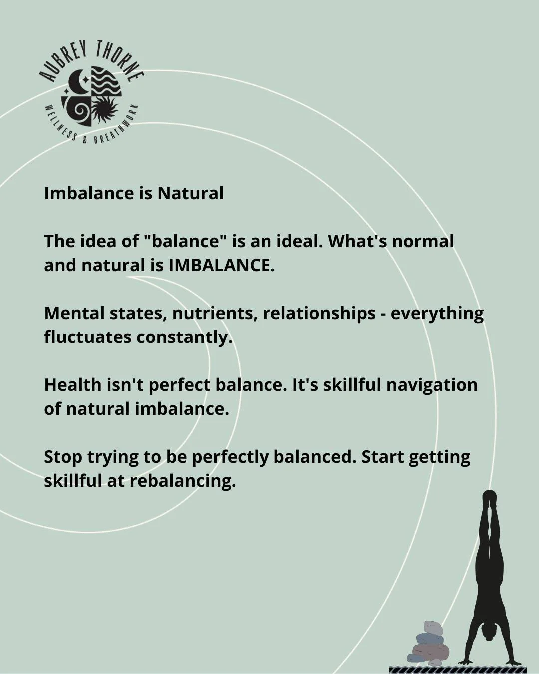 The wellness industry sells us the myth of perfect balance when the natural state of all living systems is dynamic imbalance. Life is motion, not stasis. Learn to surf the waves instead of fighting them.

#balance #ideal #imbalance #natural #skillful