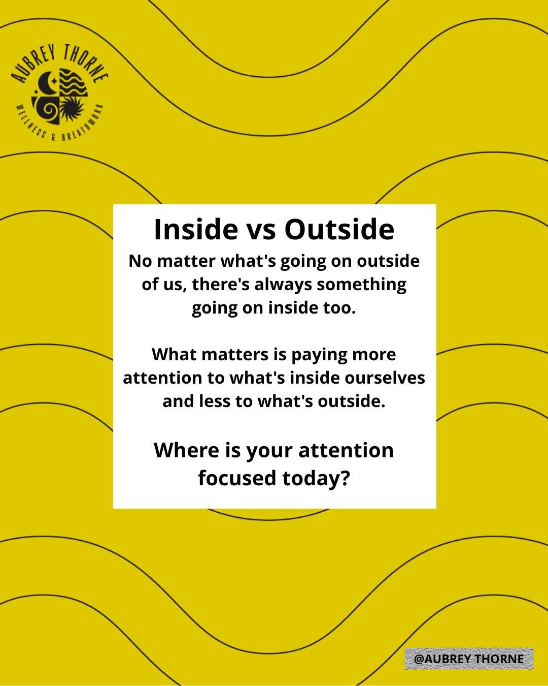 The external world is a reflection of our internal state. When we shift our inner landscape, our outer world transforms too.
#inside #outside #attention #matters #focused