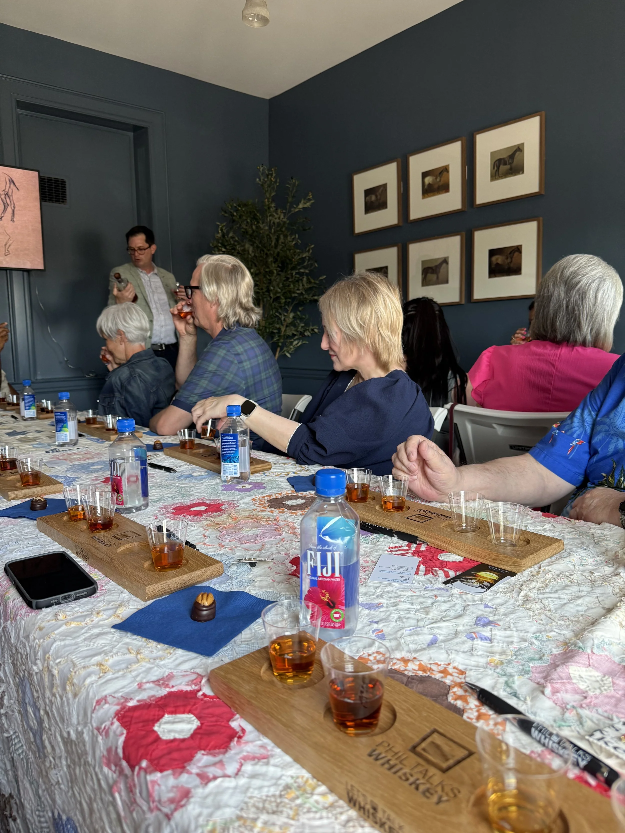 Phil Talks Whiskey hosted a bourbon tasting and presentation for the AO Stanley Day. The tasting featured lesser-known bourbons correlated with milestones in AO's life.