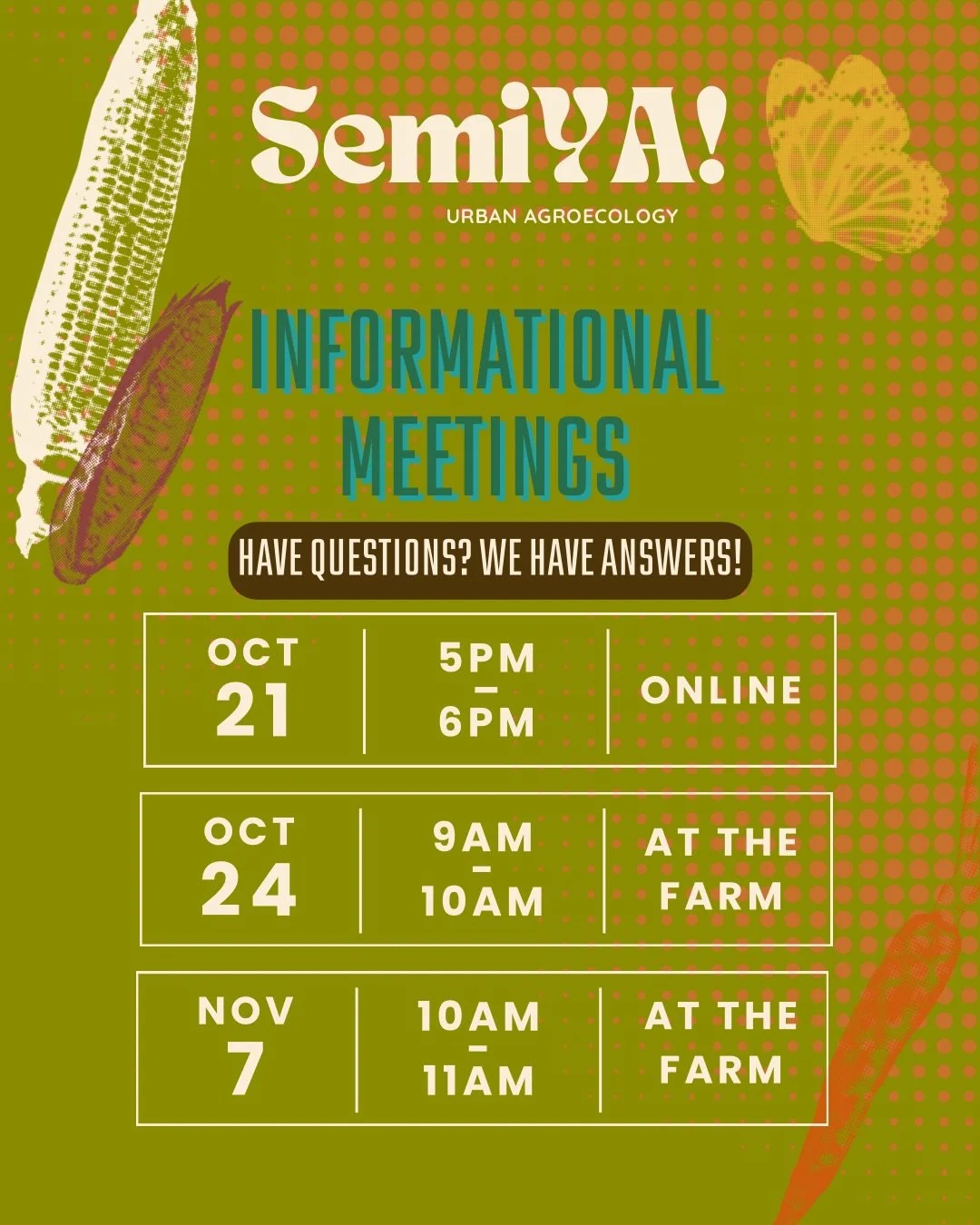 Do you have any questions about our upcoming apprenticeship? Join us at one of our information meetings online or at the farm. Register for the online meeting via the link in our bio. For details about the SemiYA program visit our website: crece-coop