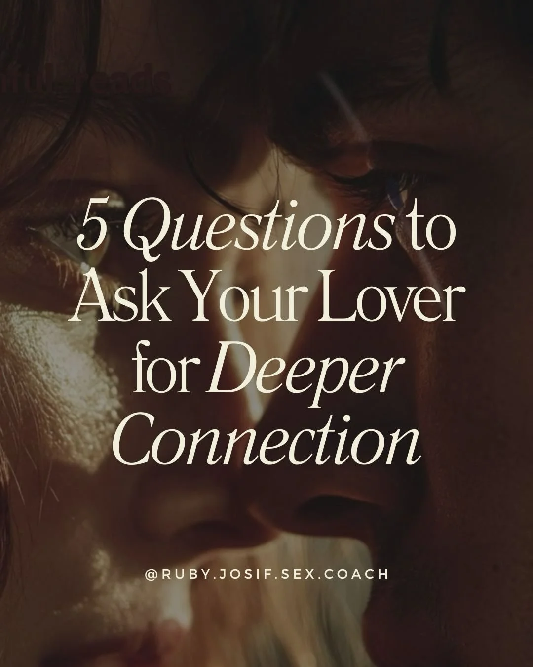 Cultivate Extraordinary Intimacy: 30 Questions for Lovers to Go Deeper With. 

They&rsquo;re deeper, juicier and a lil bit sexier than these 5 too 🖤

Access via the link in my bio xx